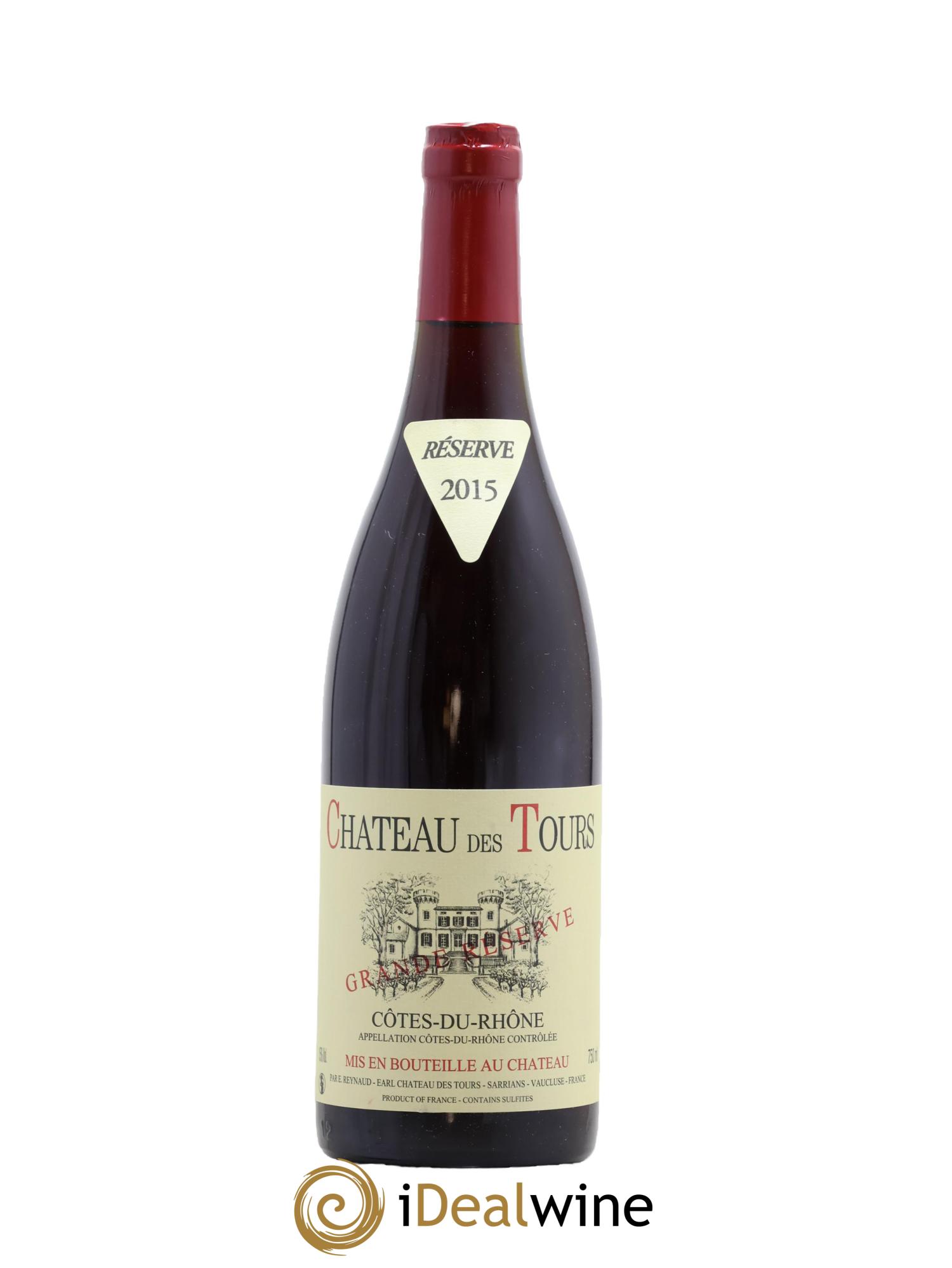 Côtes du Rhône Château des Tours Grande Réserve Emmanuel Reynaud 2015 - Lot of 1 bottle - 0