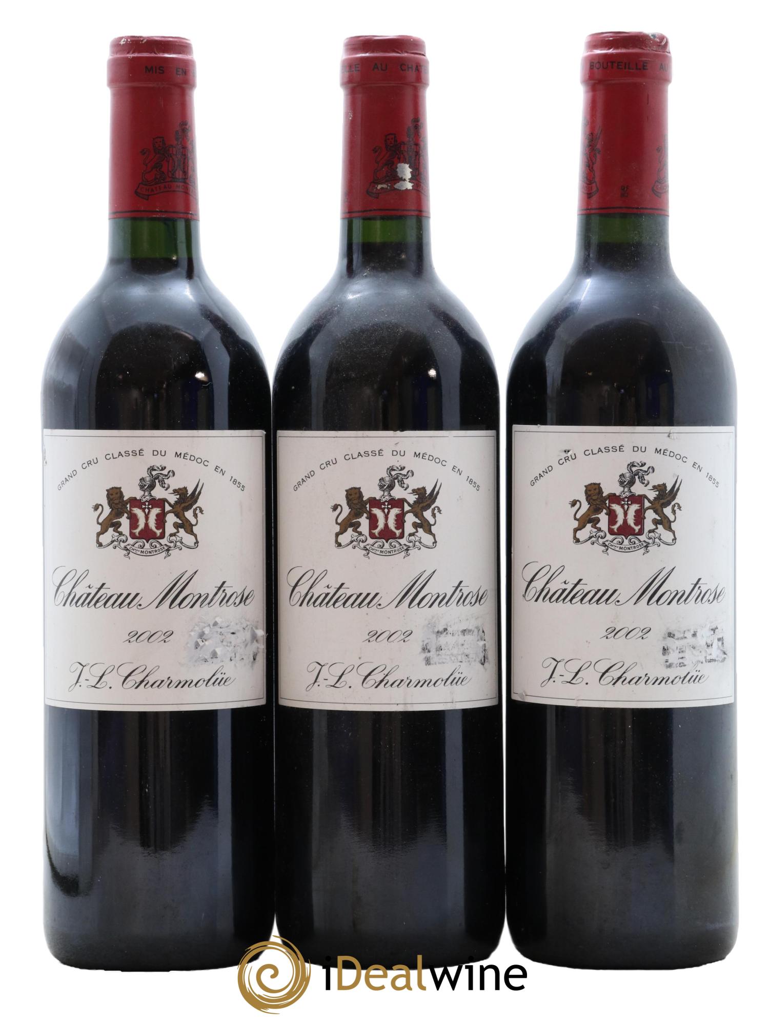 Château Montrose 2ème Grand Cru Classé 2002 - Lot of 3 bottles - 0