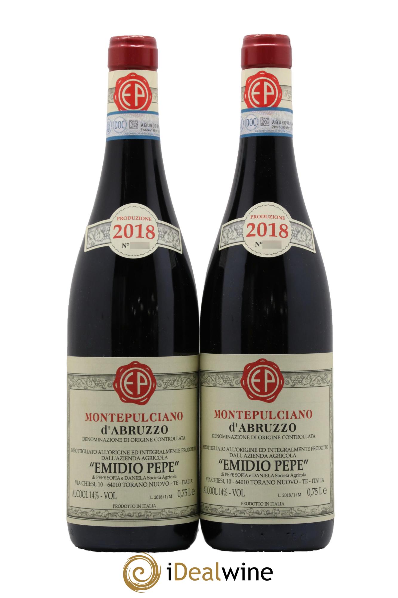 Montepulciano d'Abruzzo DOC Emidio Pepe 2018 - Lot de 2 bouteilles - 0