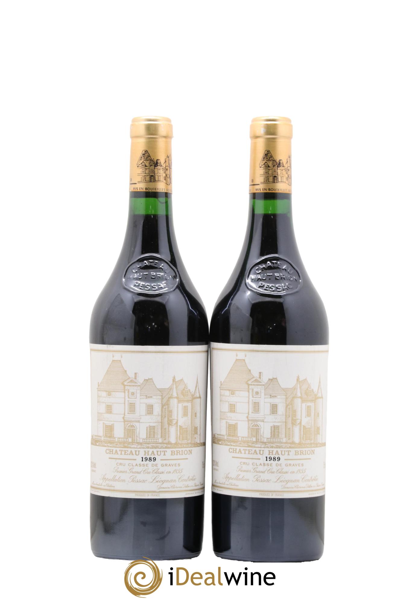 Château Haut Brion 1er Grand Cru Classé 1989 - Lotto di 2 bottiglie - 0