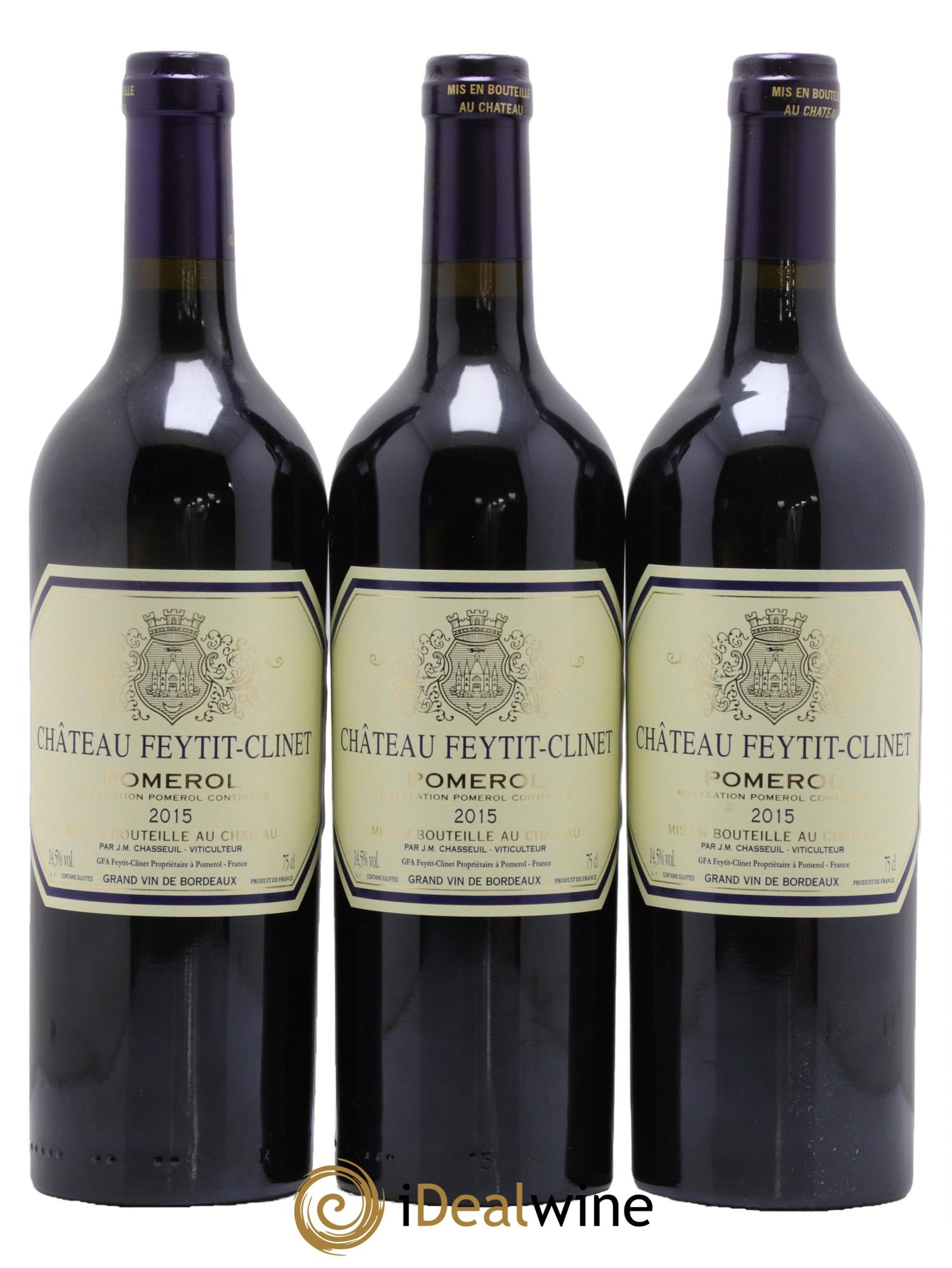 Château Feytit-Clinet 2015 - Lot of 3 bottles - 0