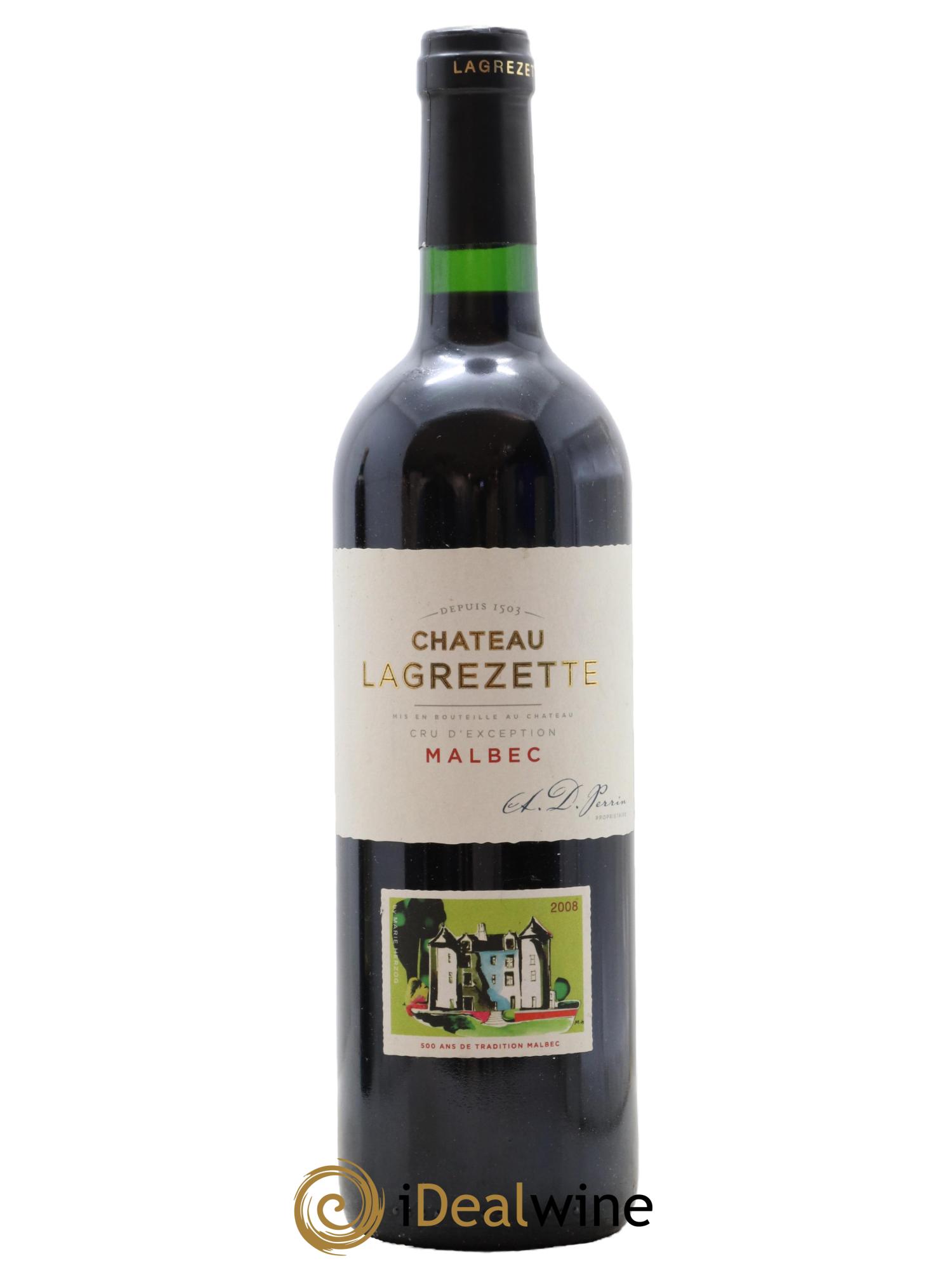 Cahors Château Lagrezette Alain Dominique Perrin 2008 - Posten von 1 Flasche - 0