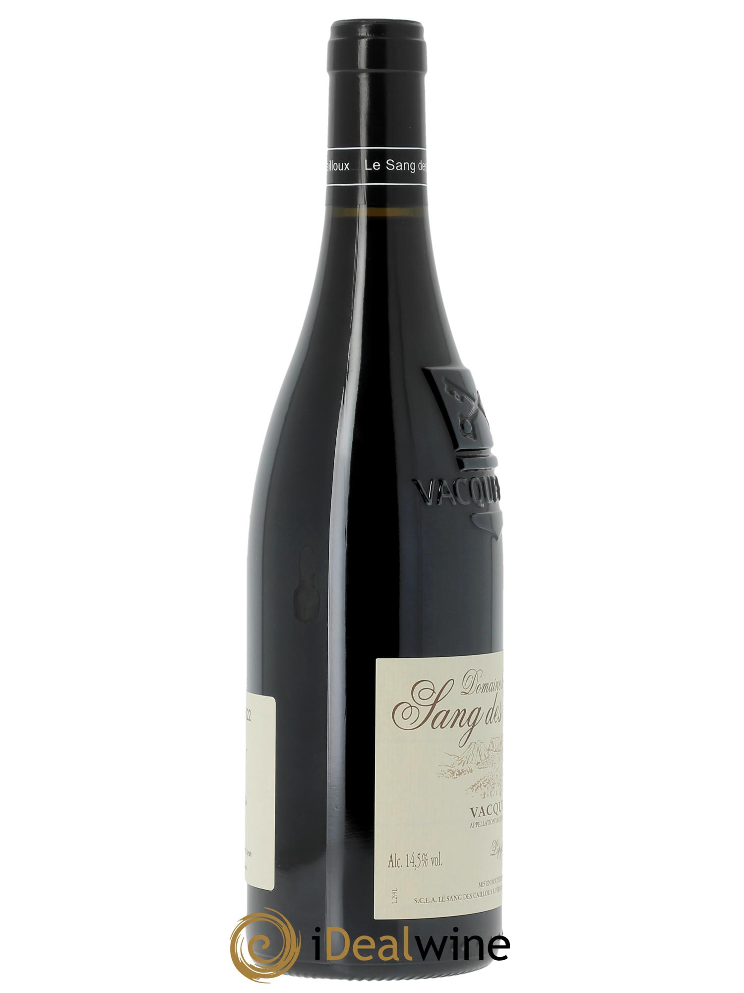 Vacqueyras Cuvée de Lopy Vieilles Vignes Le Sang des Cailloux  2022 - Lot de 1 bouteille - 1