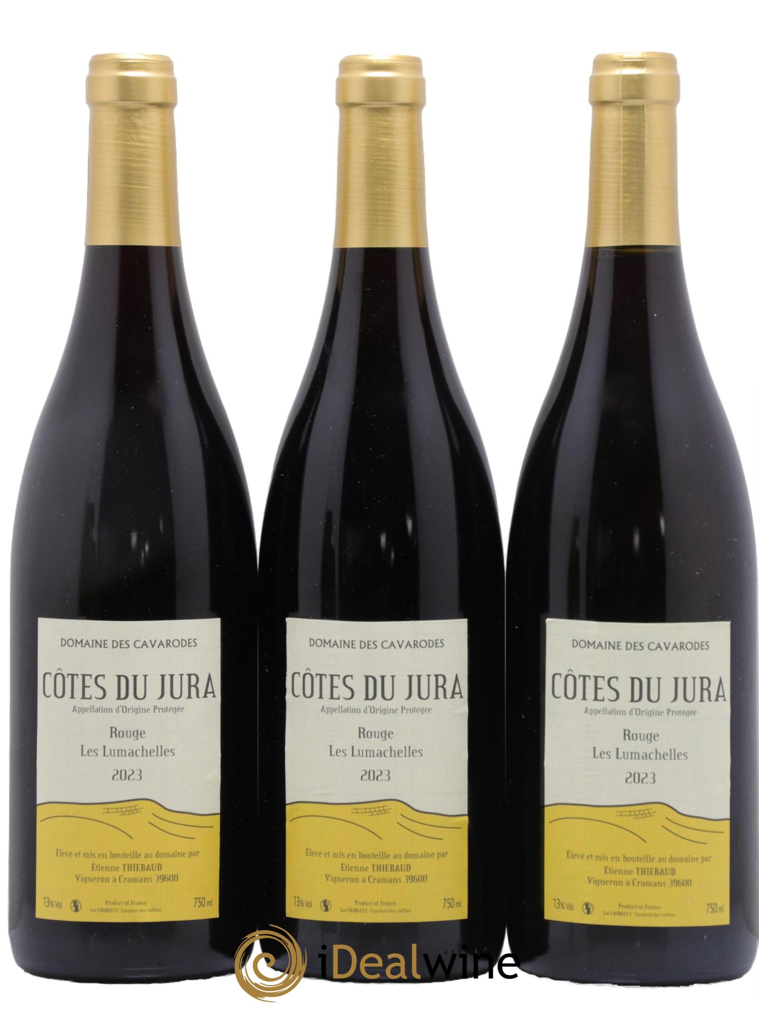 Côtes du Jura Les Lumachelles Rouge Cavarodes (Domaine des) - Etienne Thiébaud 2023 - Lot de 3 bouteilles - 0