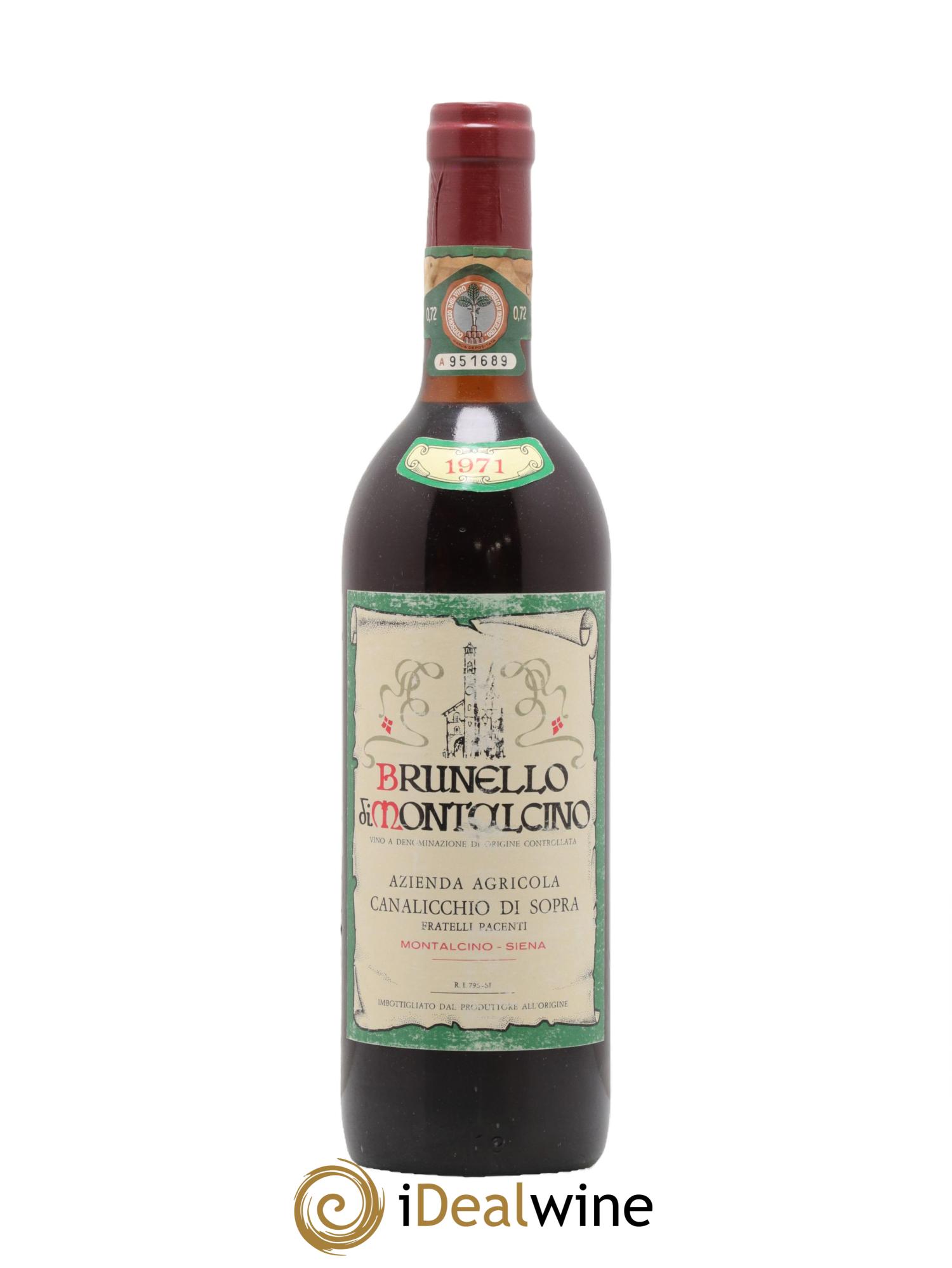 Brunello di Montalcino DOCG La Casaccia Canalicchio di Sopra 1971 - Lotto di 1 bottiglia - 0