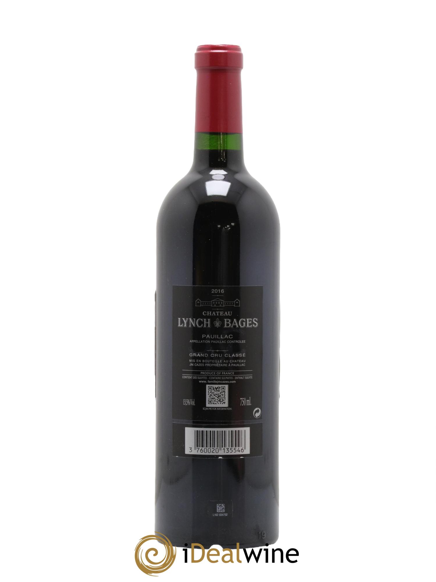 Château Lynch Bages 5ème Grand Cru Classé 2016 - Lot de 1 bouteille - 1