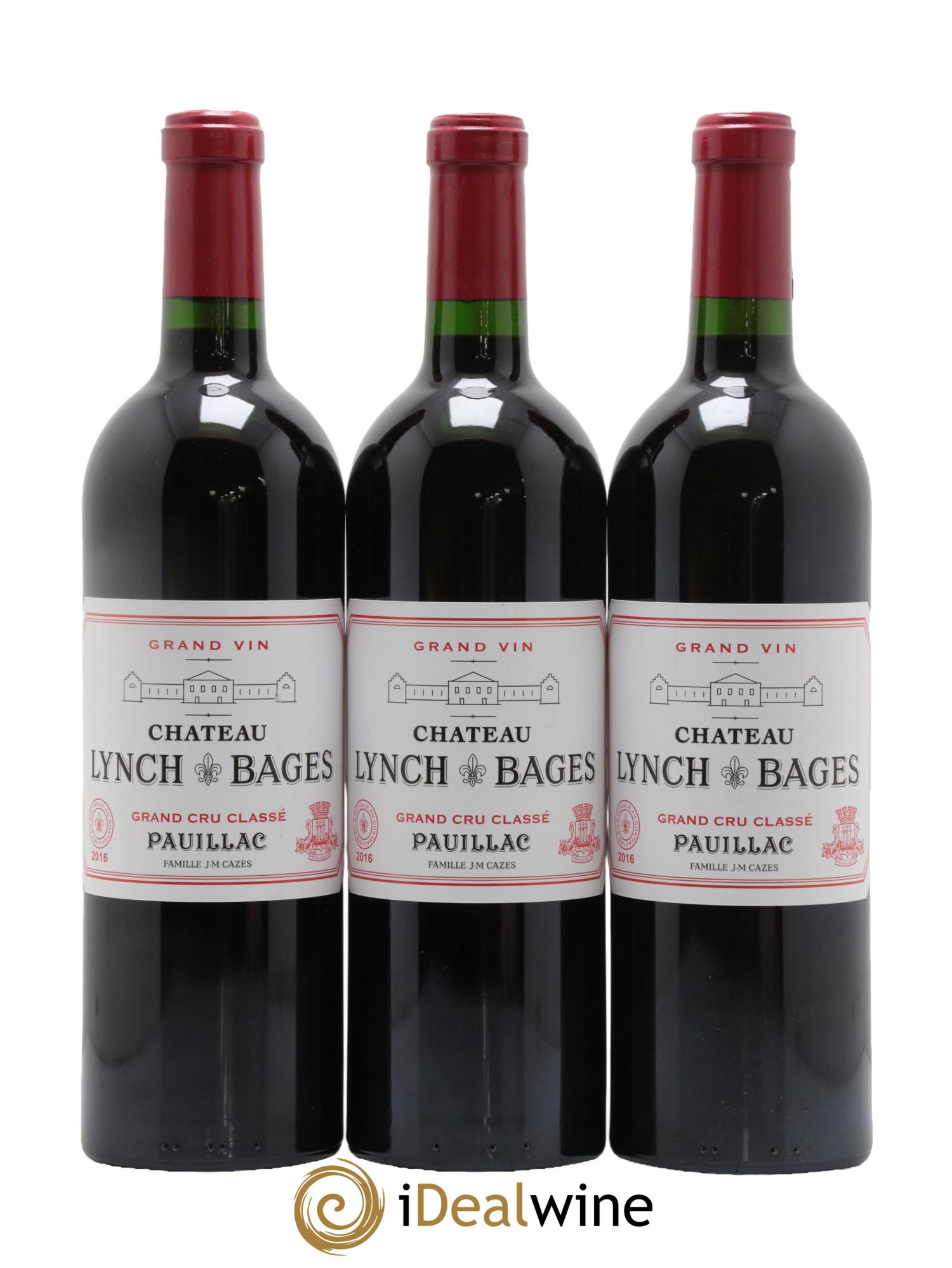 Château Lynch Bages 5ème Grand Cru Classé 2016 - Lot de 3 bouteilles - 0