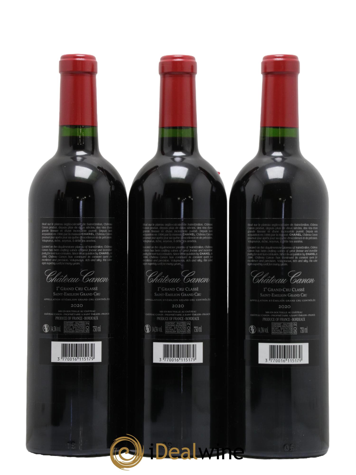 Château Canon 1er Grand Cru Classé B 2020 - Lot de 6 bouteilles - 2