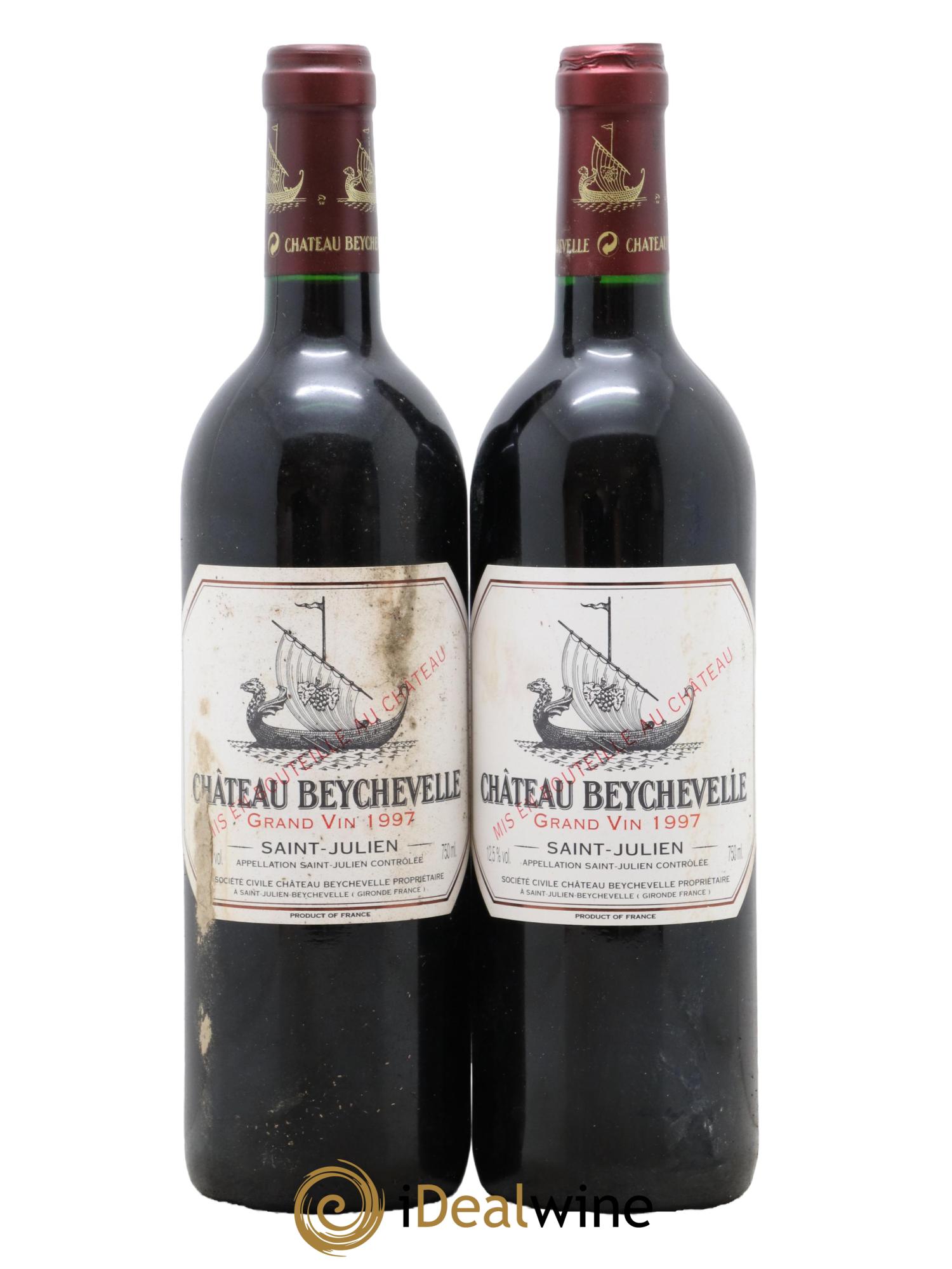 Château Beychevelle 4ème Grand Cru Classé  1997 - Lotto di 2 bottiglie - 0