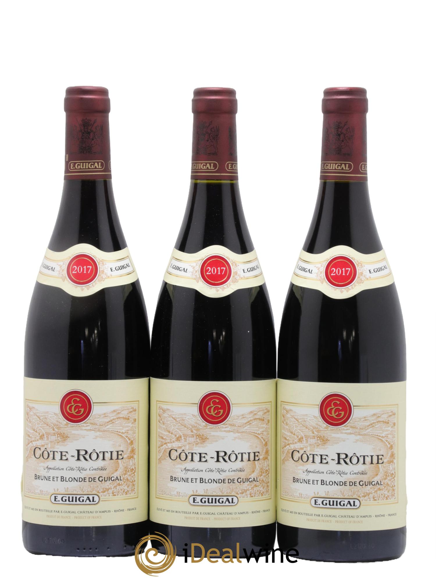 Côte-Rôtie Côtes Brune et Blonde Guigal 2017 - Lot de 3 bouteilles - 0