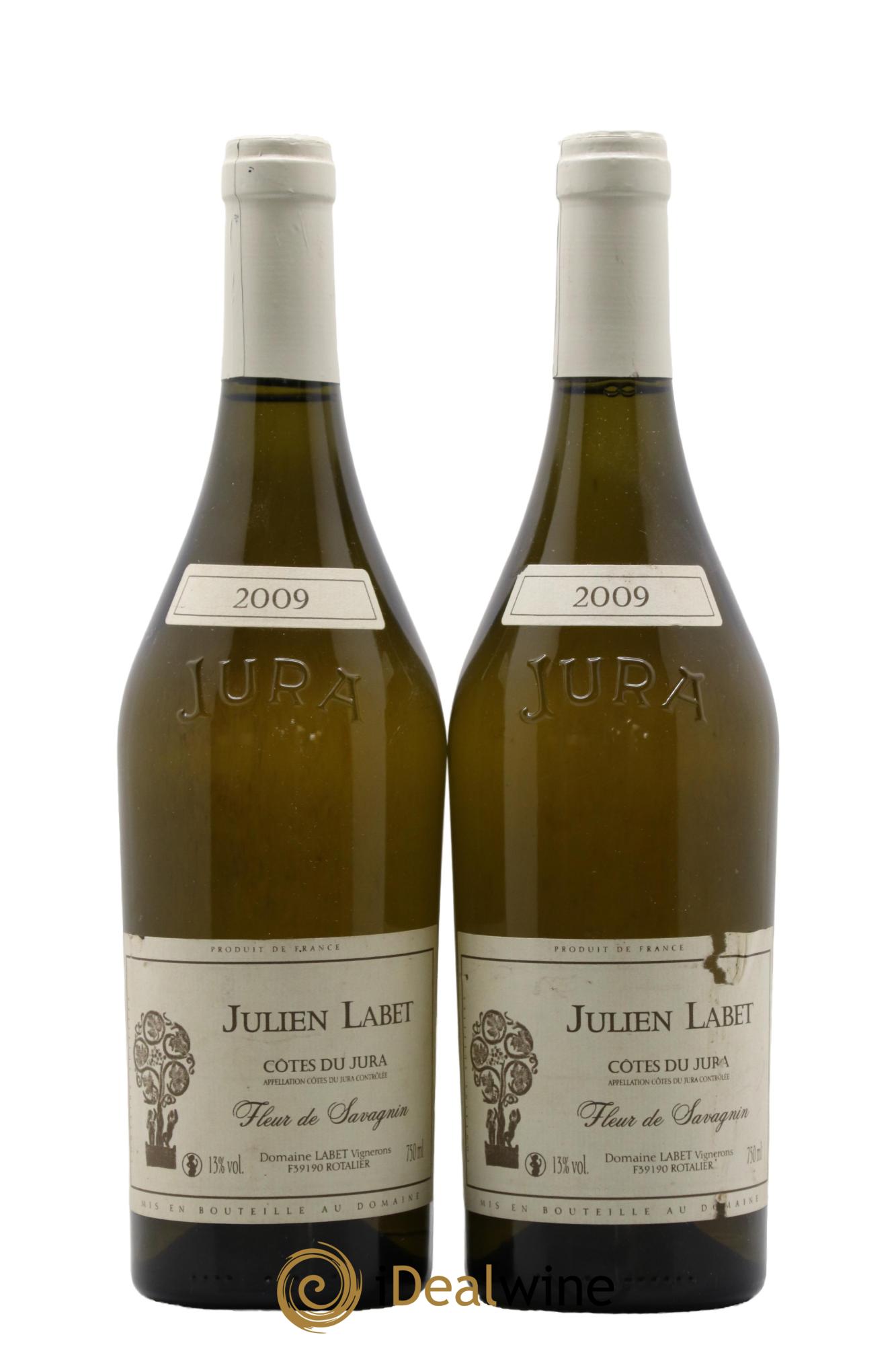 Côtes du Jura Fleur de Savagnin Romain - Julien  - Charline Labet 2009 - Lotto di 2 bottiglie - 0