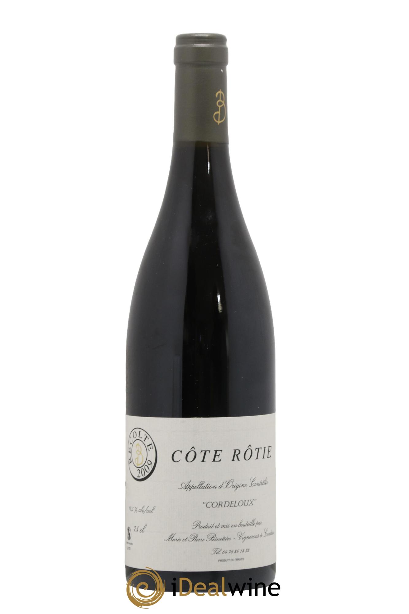 Côte-Rôtie Cordeloux Marie et Pierre Bénetière (Domaine) 2009 - Lot de 1 bouteille - 0