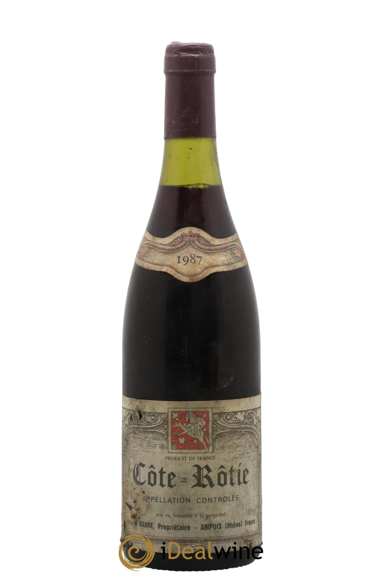 Côte-Rôtie Barge (Domaine) 1987 - Posten von 1 Flasche - 0