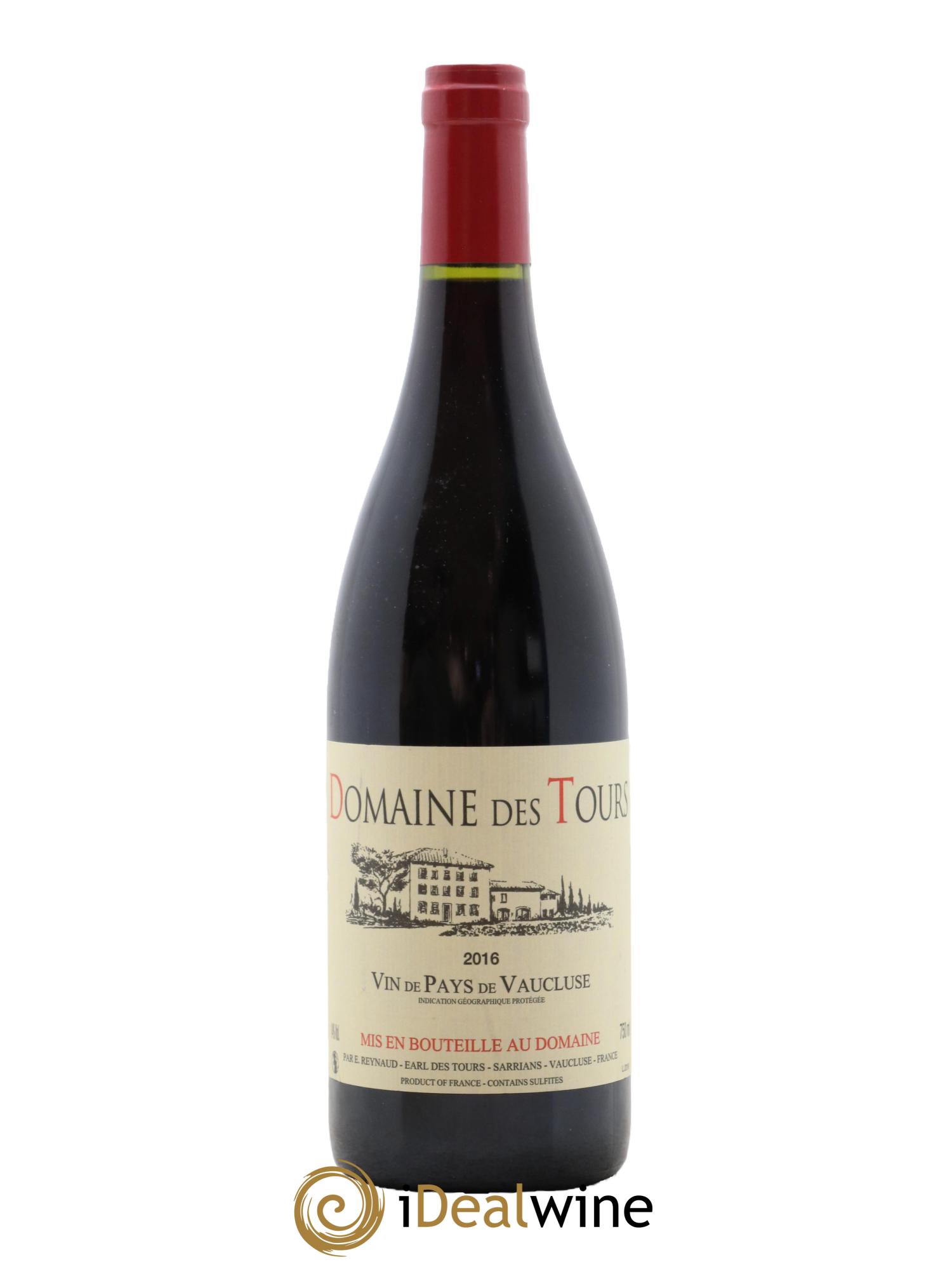 IGP Vaucluse (Vin de Pays de Vaucluse) Domaine des Tours Emmanuel Reynaud 2016 - Lot de 1 bouteille - 0