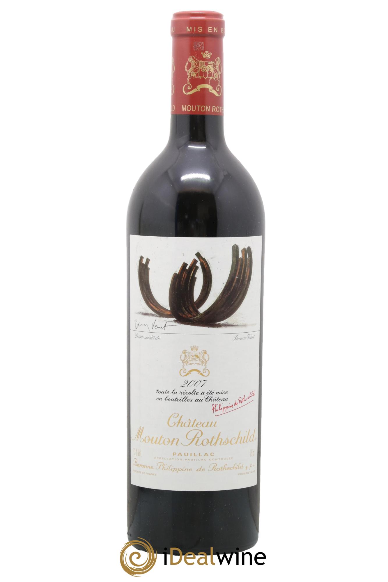 Château Mouton Rothschild 1er Grand Cru Classé 2007 - Lot de 1 bouteille - 0