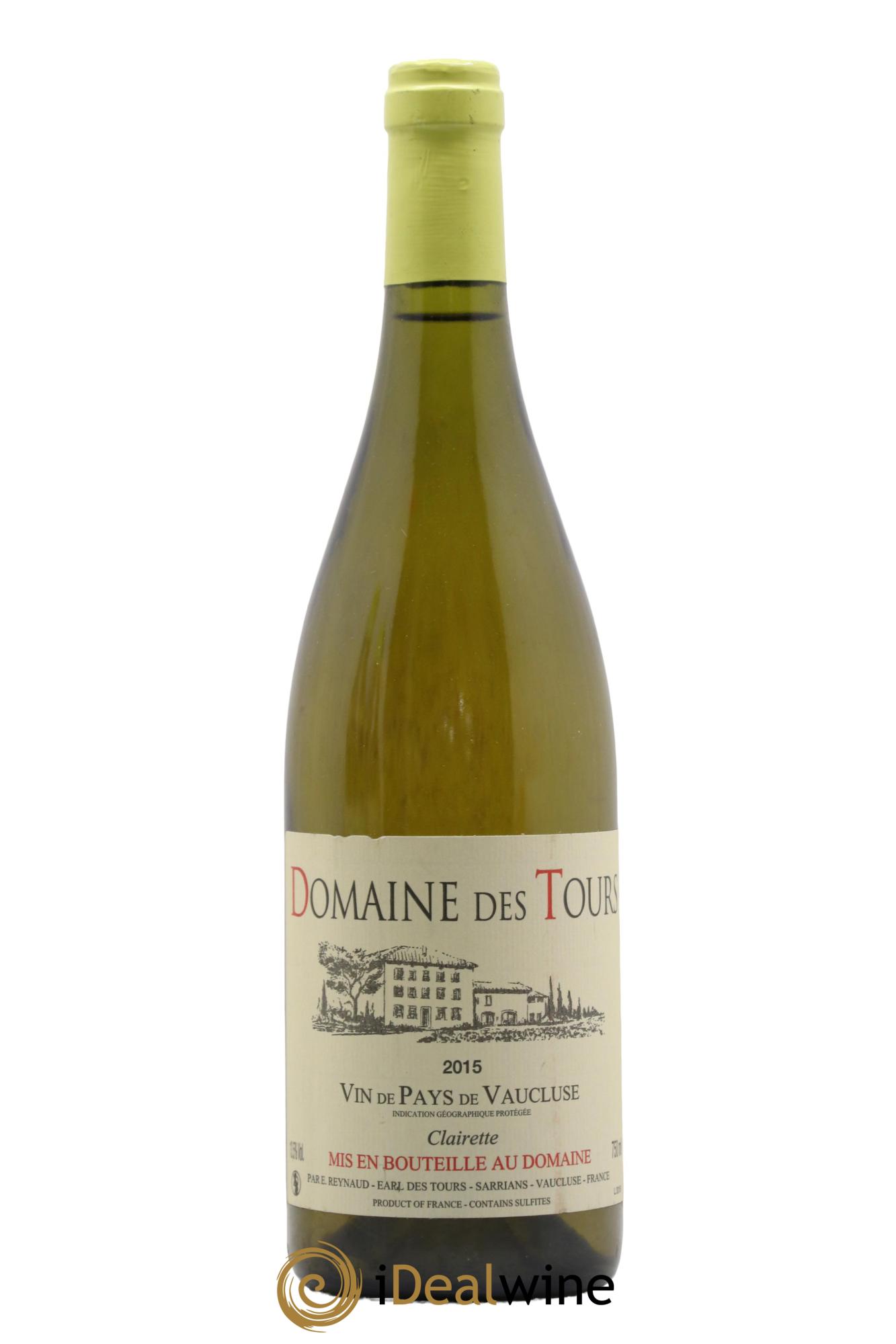 IGP Vaucluse (Vin de Pays de Vaucluse) Domaine des Tours Clairette Emmanuel Reynaud  2015 - Posten von 1 Flasche - 0