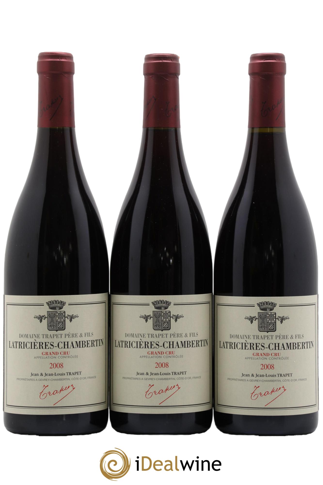 Latricières-Chambertin Grand Cru Domaine Trapet  2008 - Lotto di 3 bottiglie - 0