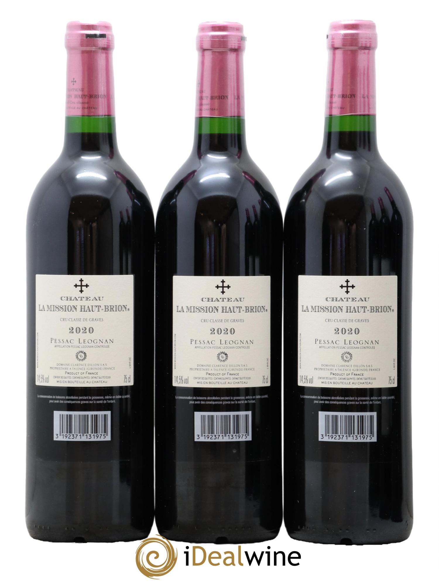 Château la Mission Haut-Brion Cru Classé de Graves 2020 - Lot de 6 bouteilles - 4