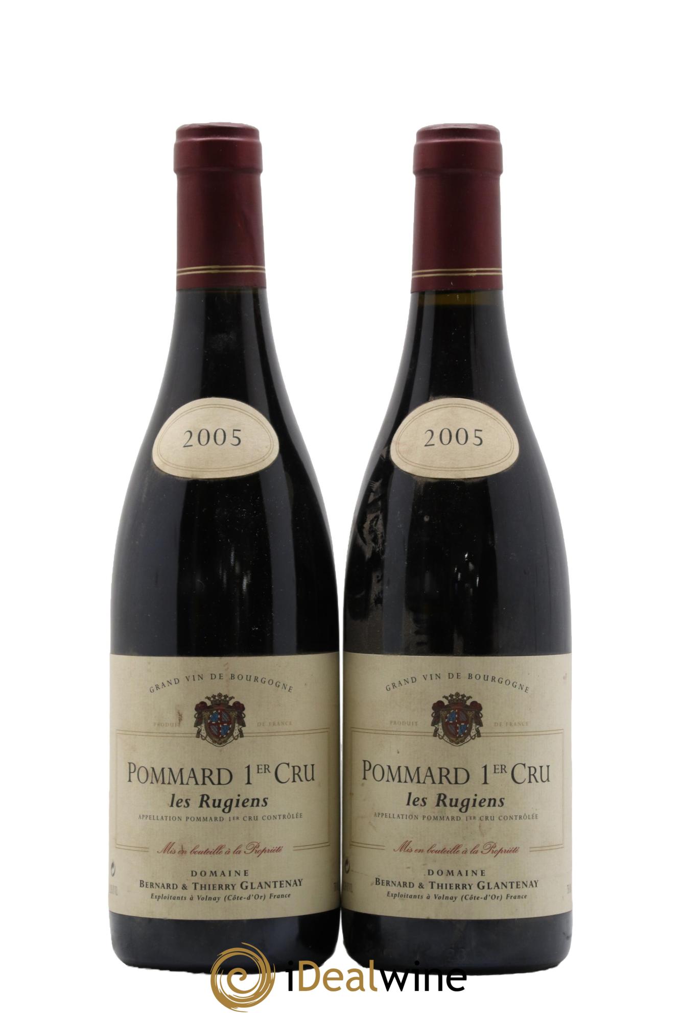 Pommard 1er Cru Les Rugiens Bernard et Thierry Glantenay (Domaine) 2005 - Lot of 2 bottles - 0