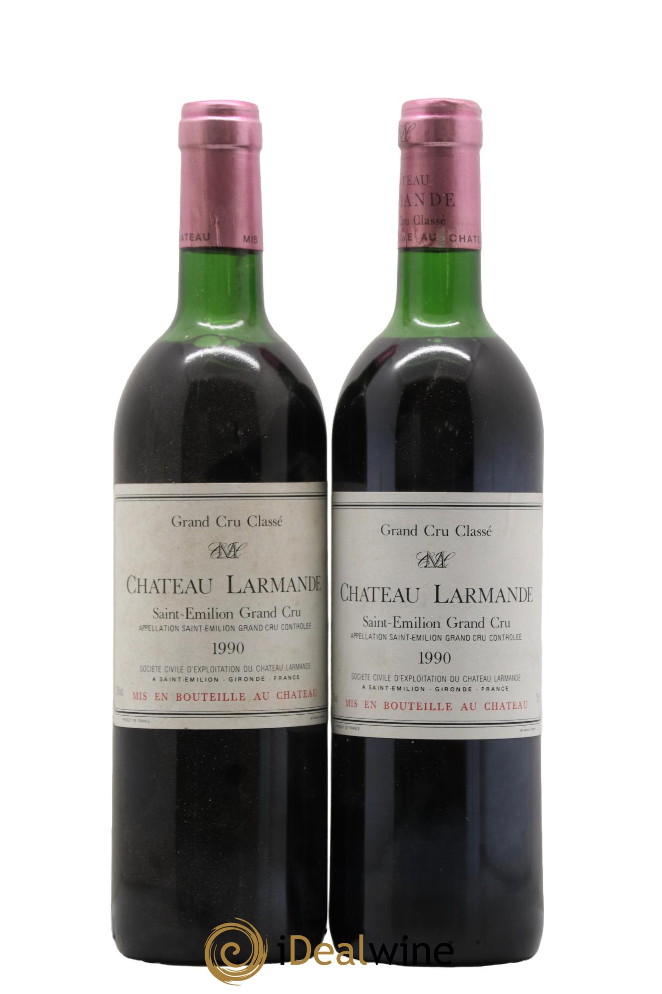 Château Larmande Grand Cru Classé 1990 - Lotto di 2 bottiglie - 0