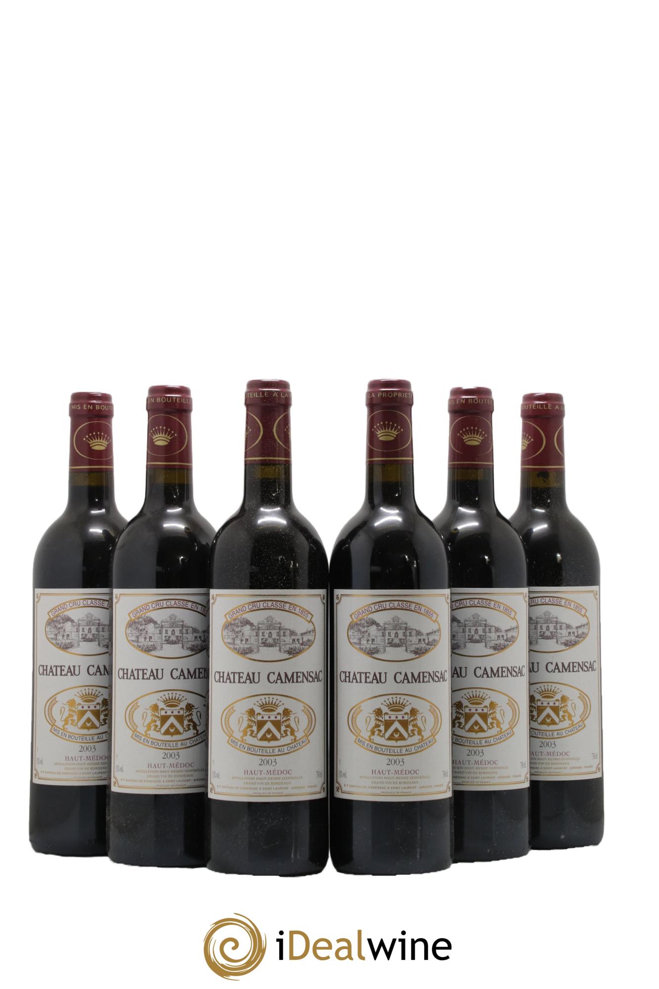 Château Camensac 5ème Grand Cru Classé 2003 - Posten von 6 Flaschen - 0