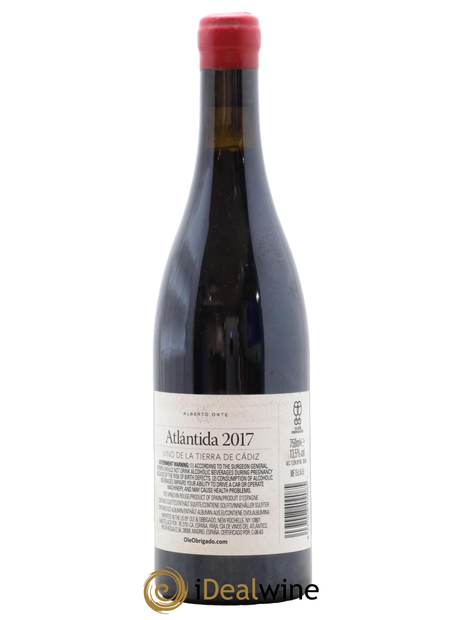 Vino de la Tierra de Cádiz Atlántida Alberto Orte 2017 - Lot de 1 bouteille - 1