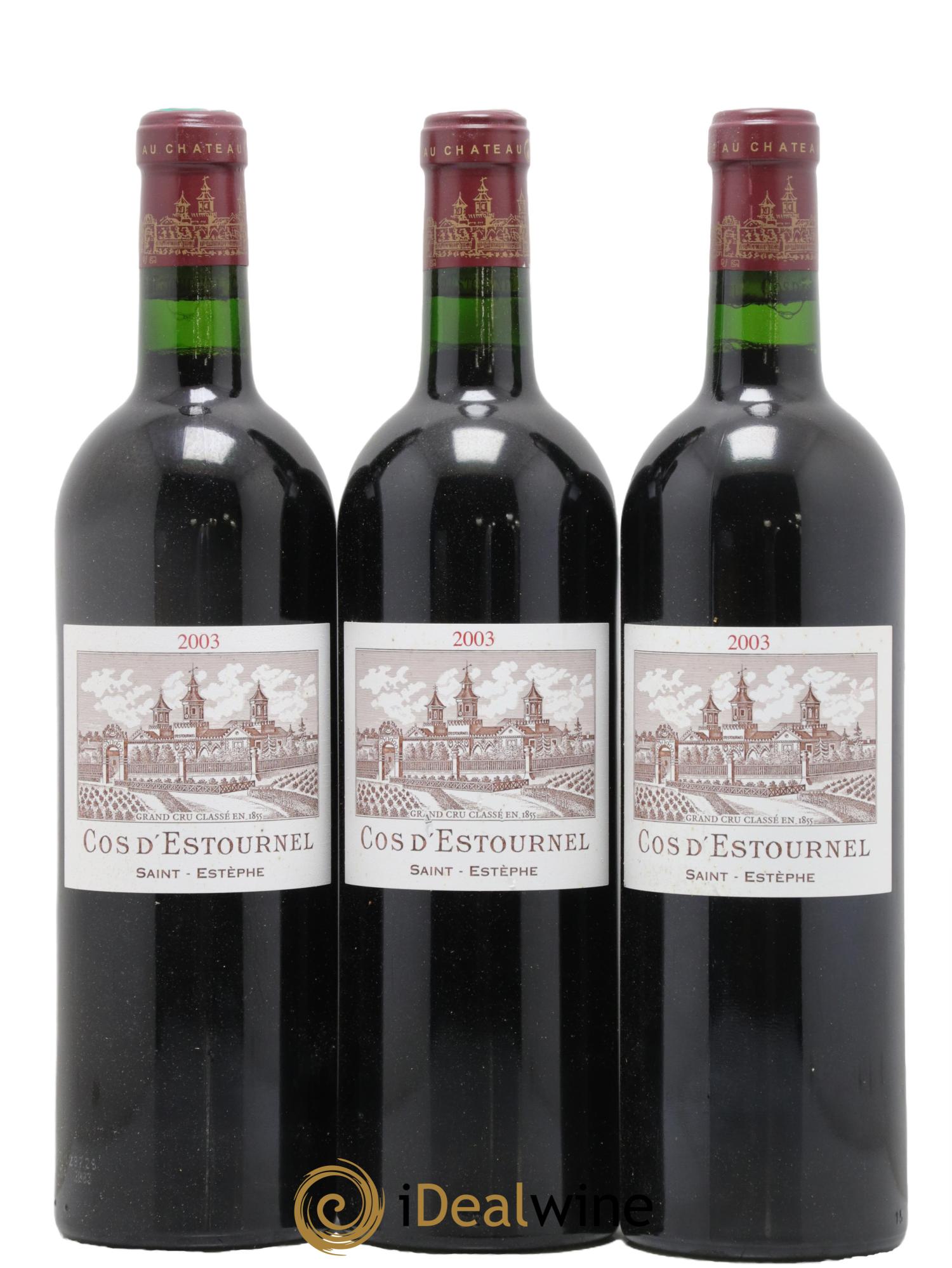 Cos d'Estournel 2ème Grand Cru Classé 2003 - Lot de 3 bouteilles - 0