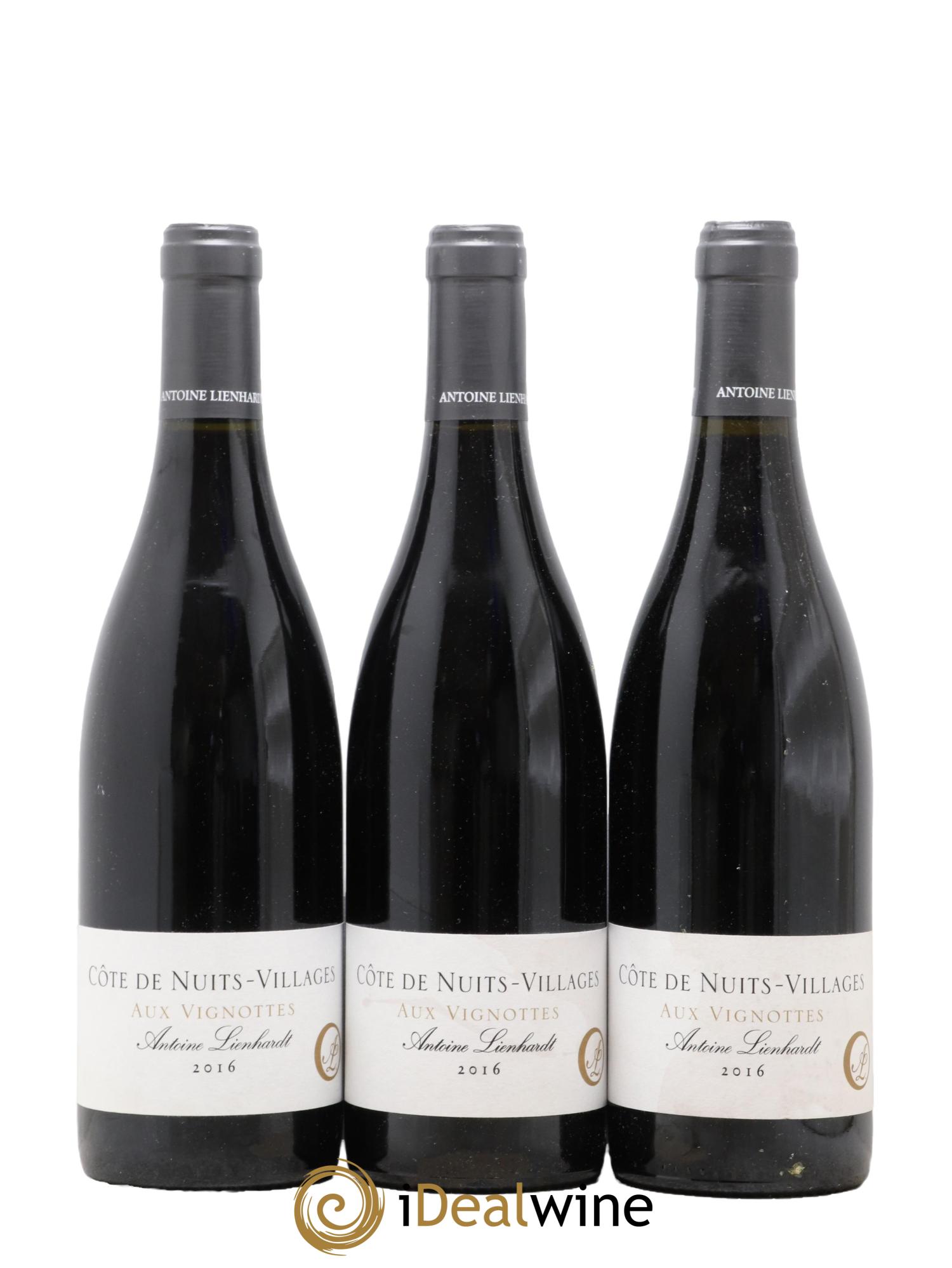 Côte de Nuits-Villages Aux Vignottes Antoine Lienhardt 2016 - Lot de 3 bouteilles - 0