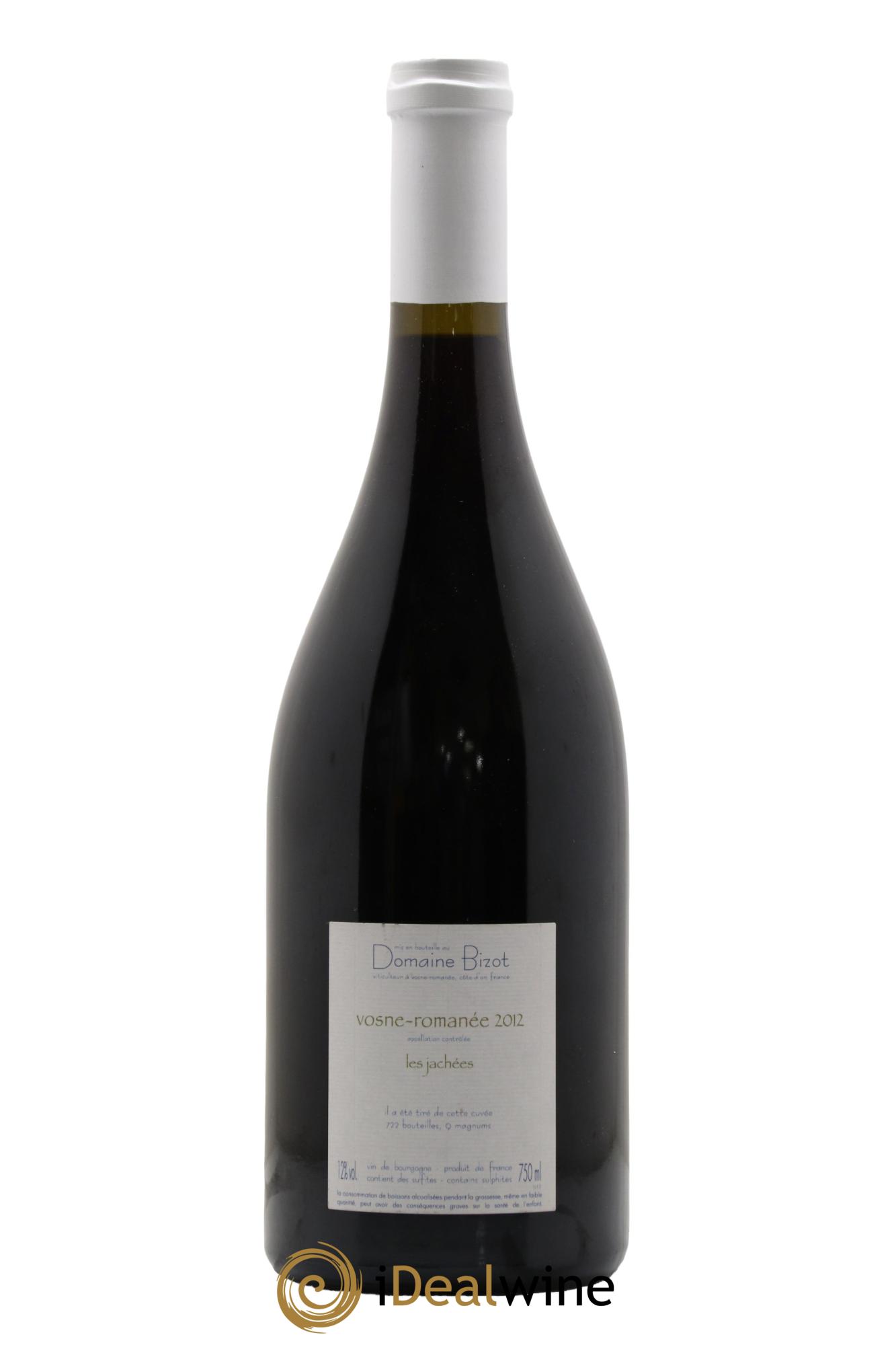 Vosne-Romanée Les Jachées Bizot (Domaine) 2012 - Lot of 1 bottle - 1