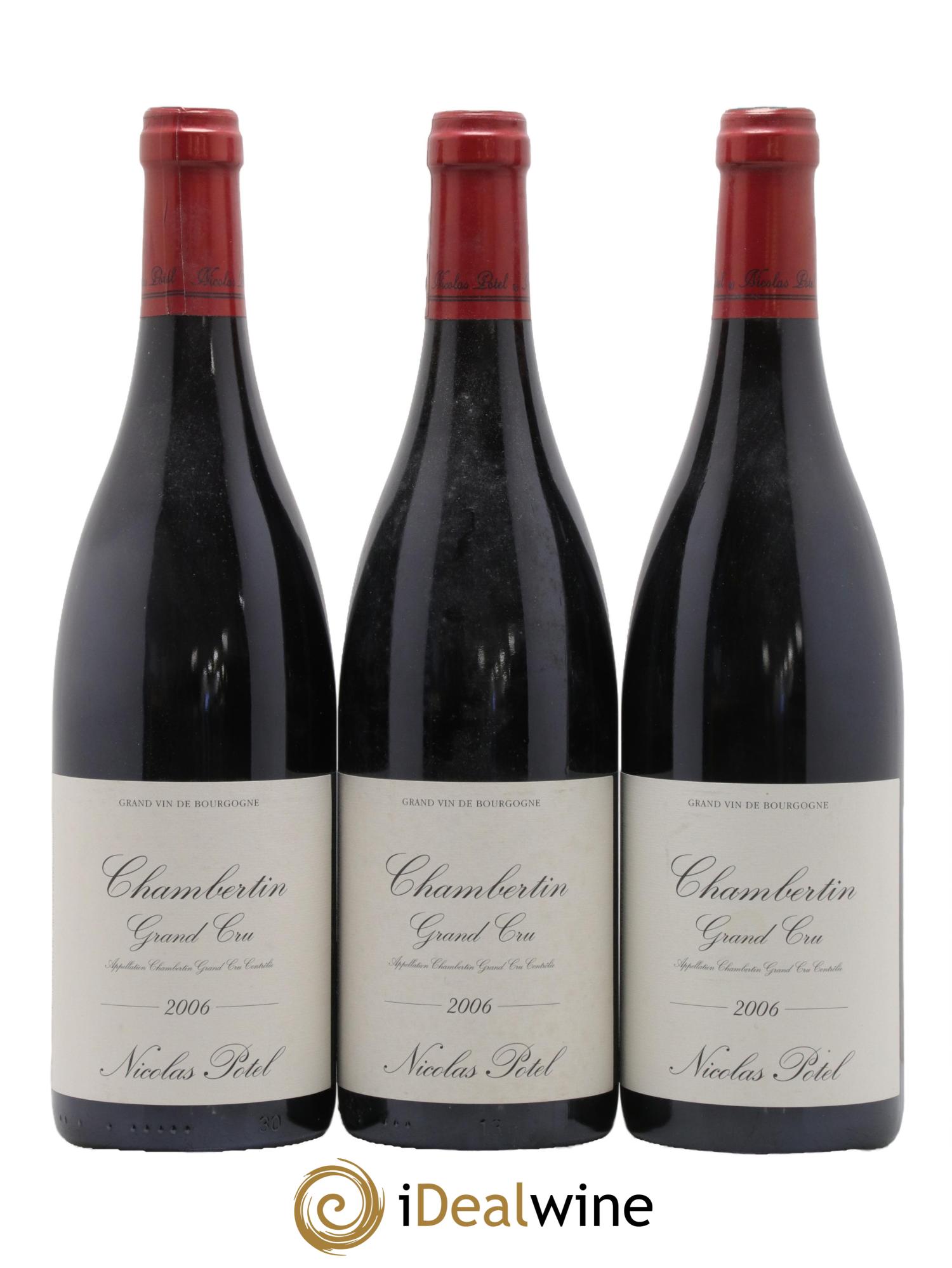 Chambertin Grand Cru Nicolas Potel 2006 - Lot de 3 bouteilles - 0