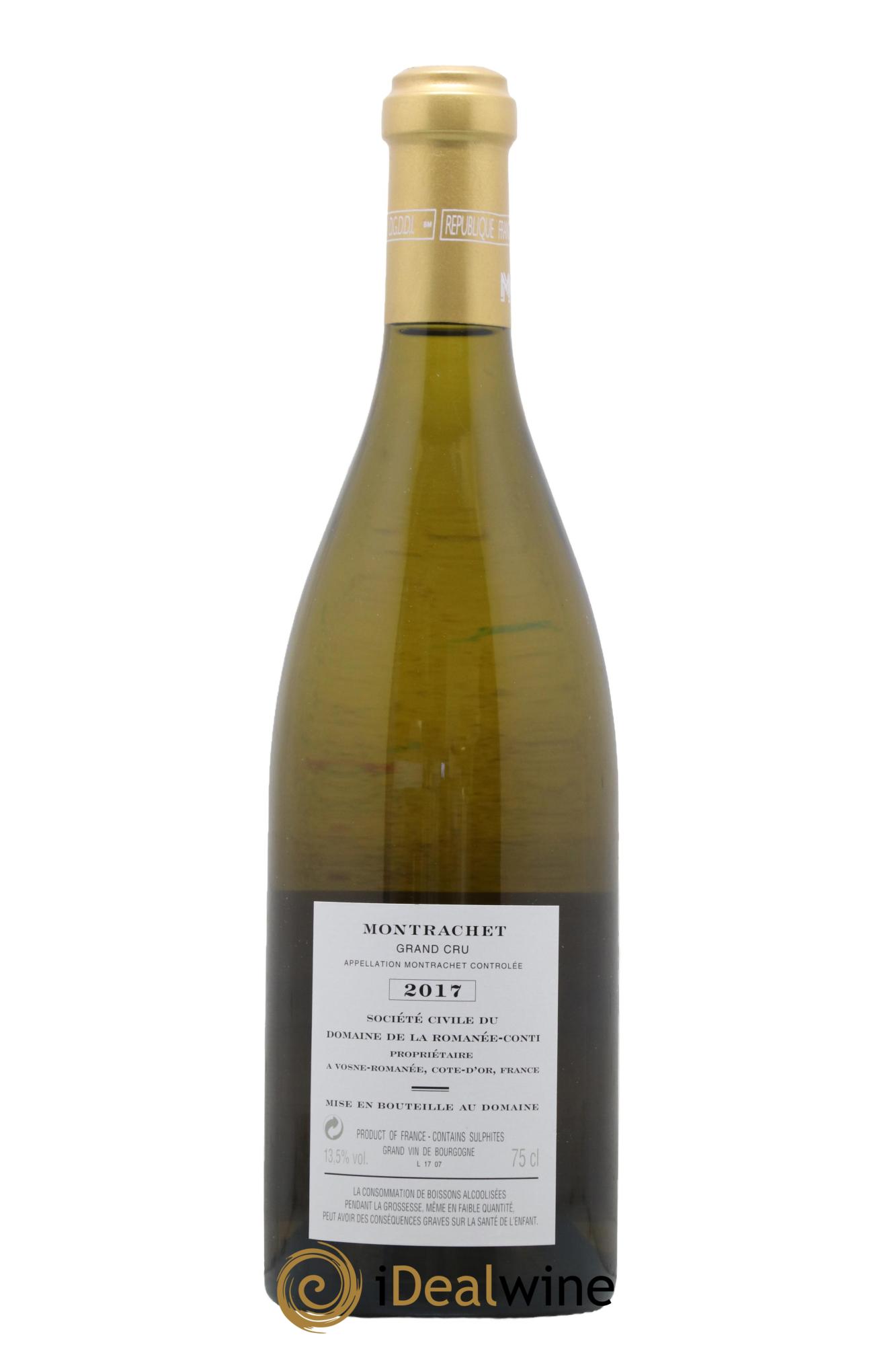 Montrachet Grand Cru Domaine de la Romanée-Conti 2017 - Lot de 1 bouteille - 1