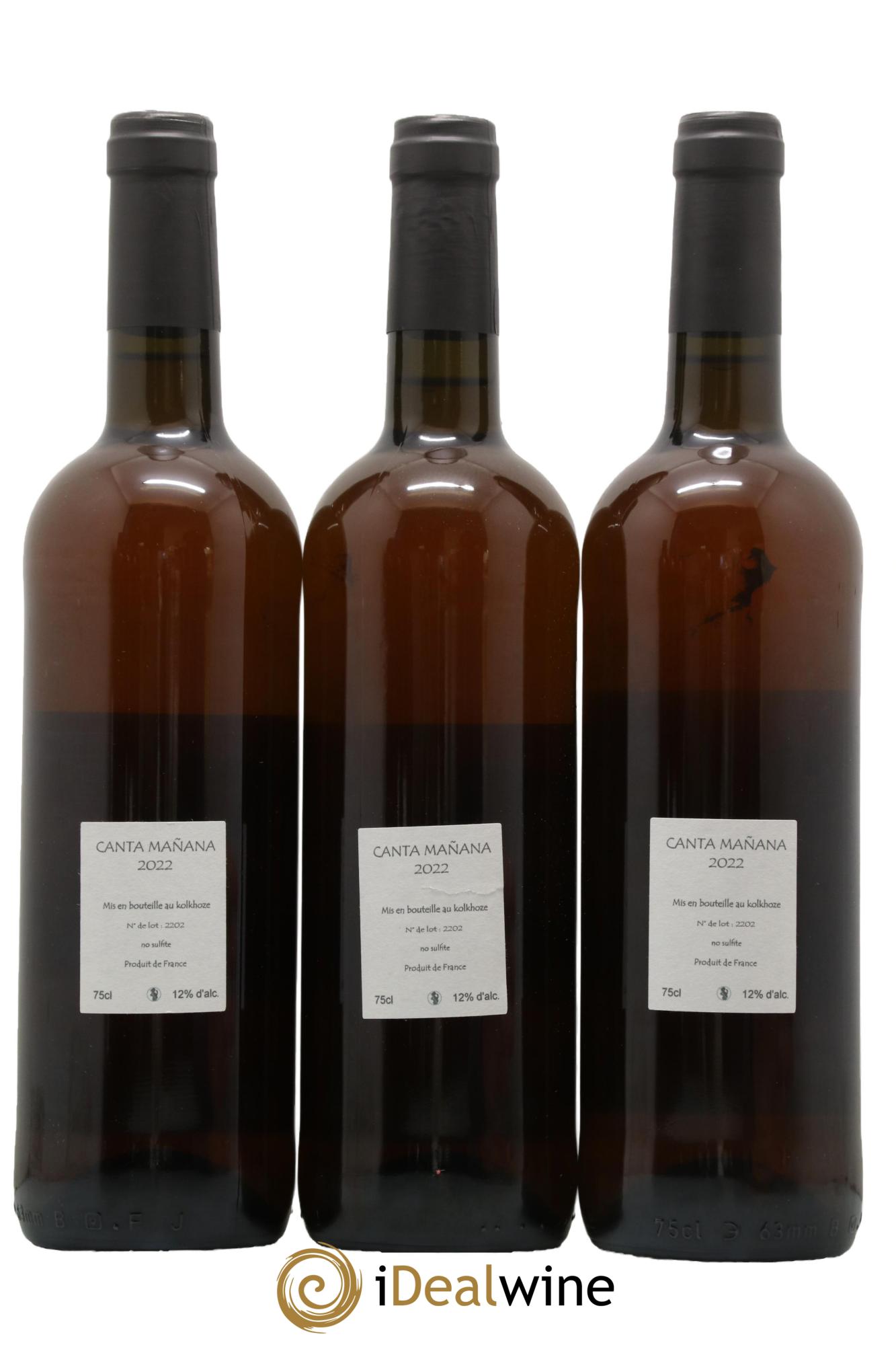 Vin de France Canta Manana Les Vins du Cabanon - Alain Castex 2022 - Lot de 3 bouteilles - 1