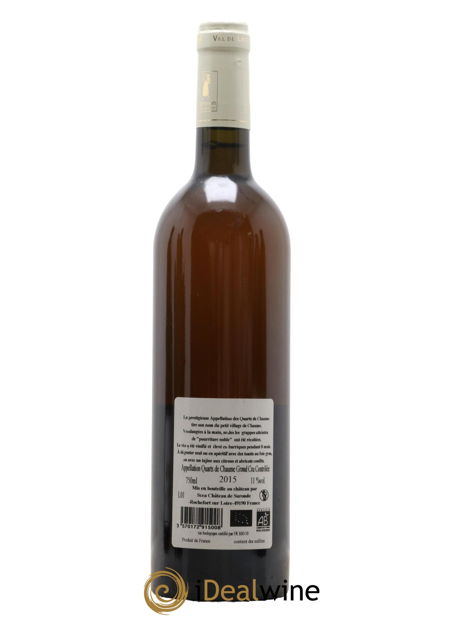 Quarts de Chaume Grains Nobles Château de Suronde  2015 - Posten von 1 Flasche - 1