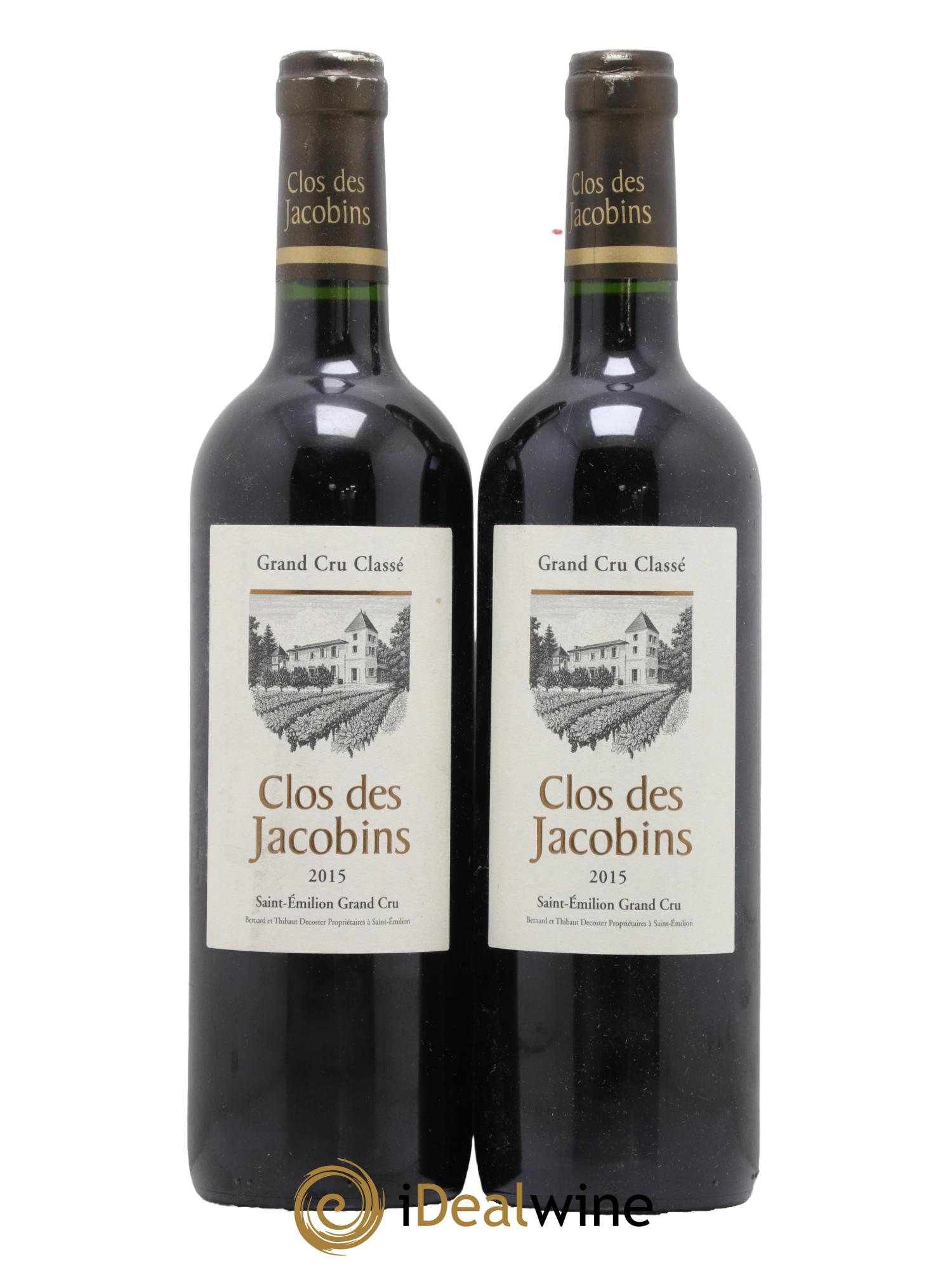 Château Clos des Jacobins Grand Cru Classé  2015 - Lot de 2 bouteilles - 0