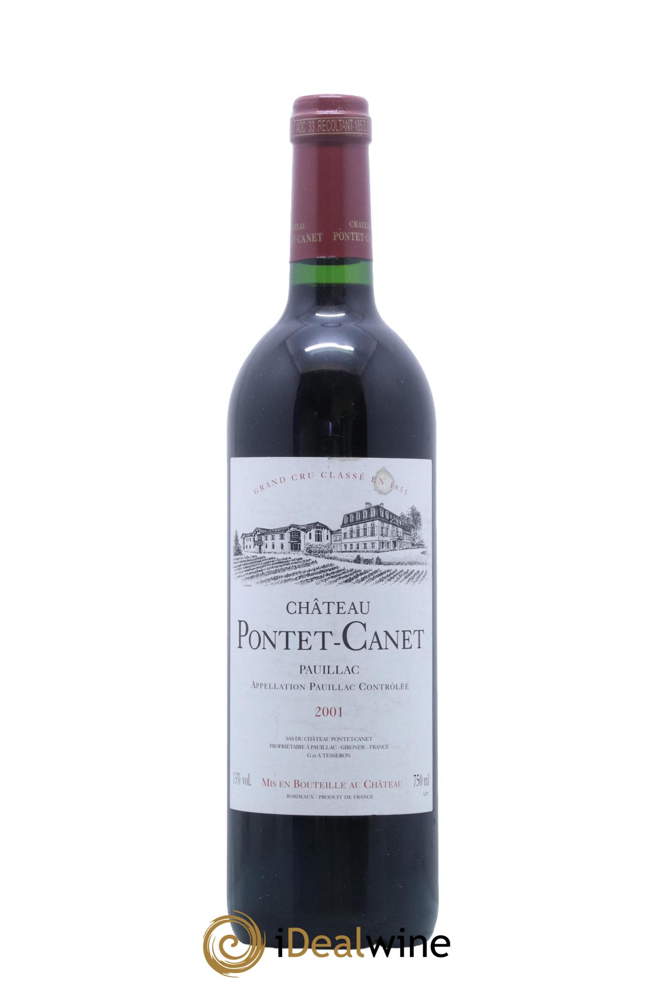 Château Pontet Canet 5ème Grand Cru Classé  2001 - Lot de 1 bouteille - 0