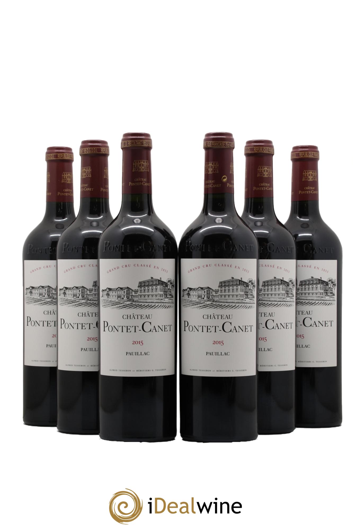 Château Pontet Canet 5ème Grand Cru Classé 2015 - Lot de 6 bouteilles - 0