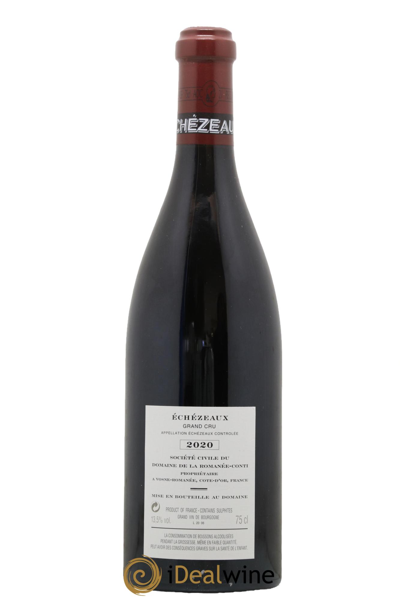 Echezeaux Grand Cru Domaine de la Romanée-Conti 2020 - Lot de 1 bouteille - 1