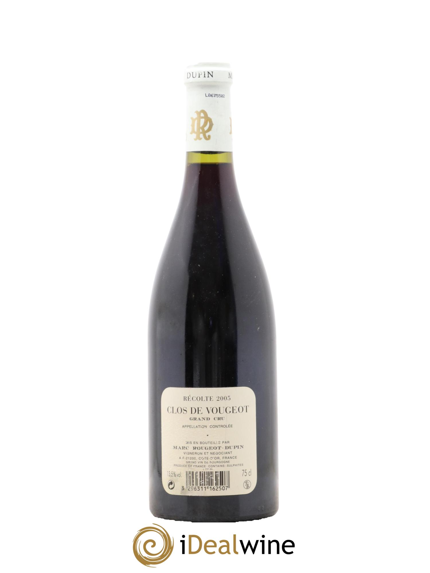 Clos de Vougeot Grand Cru Marc Rougeot-Dupin 2005 - Lotto di 1 bottiglia - 1