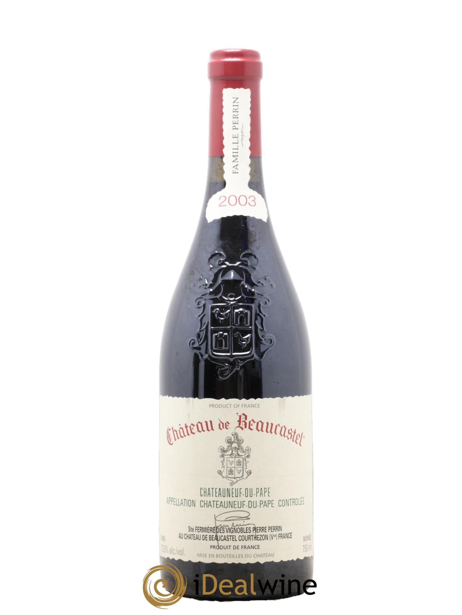 Châteauneuf-du-Pape Château de Beaucastel Famille Perrin 2003 - Lot of 1 bottle - 0