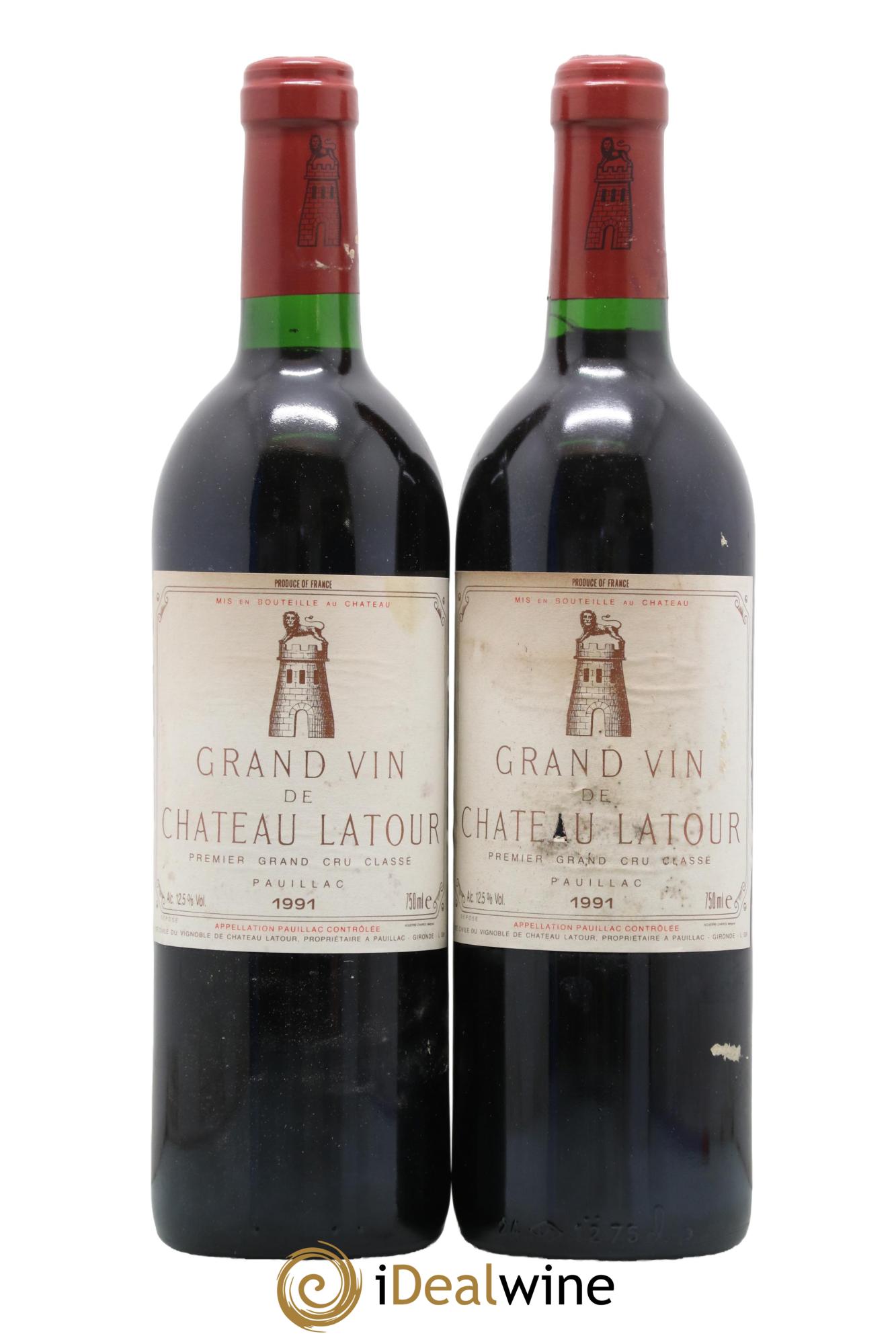 Château Latour 1er Grand Cru Classé 1991 - Posten von 2 Flaschen - 0