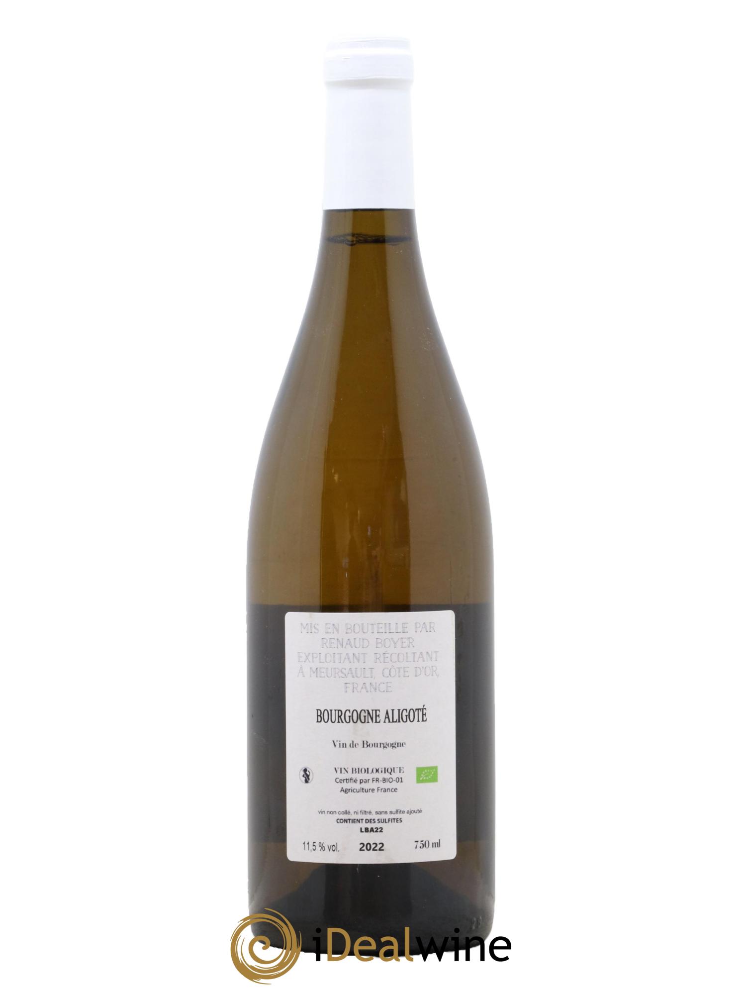 Bourgogne Aligoté Renaud Boyer 2022 - Posten von 1 Flasche - 1