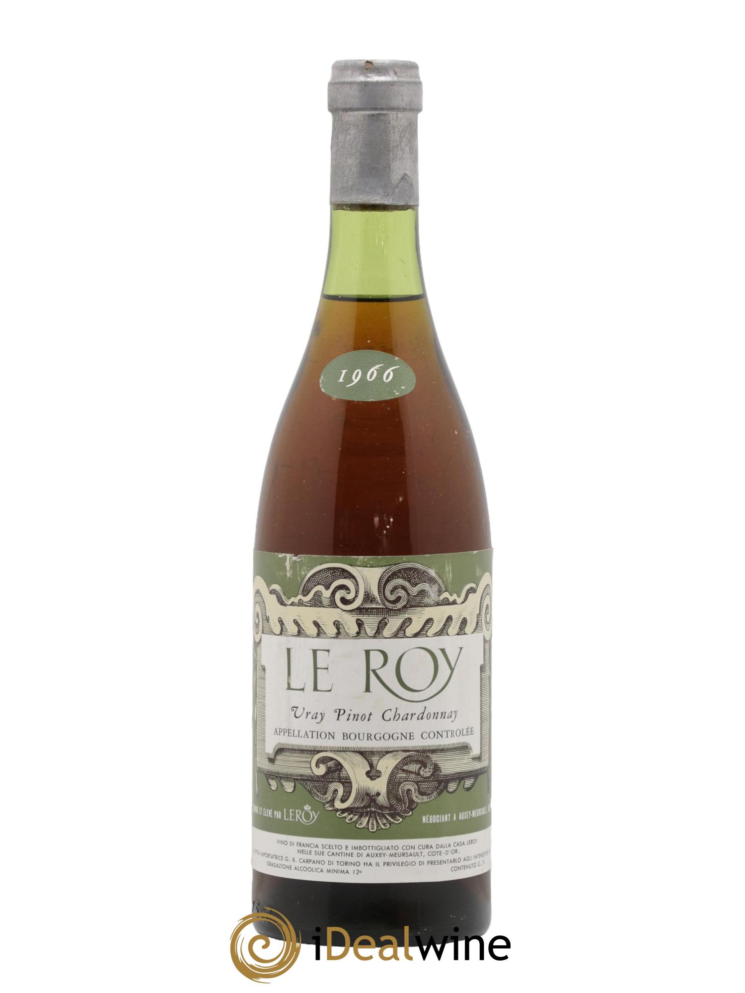 Bourgogne Vray Pinot Chardonnay Le Roy 1966 - Posten von 1 Flasche - 0