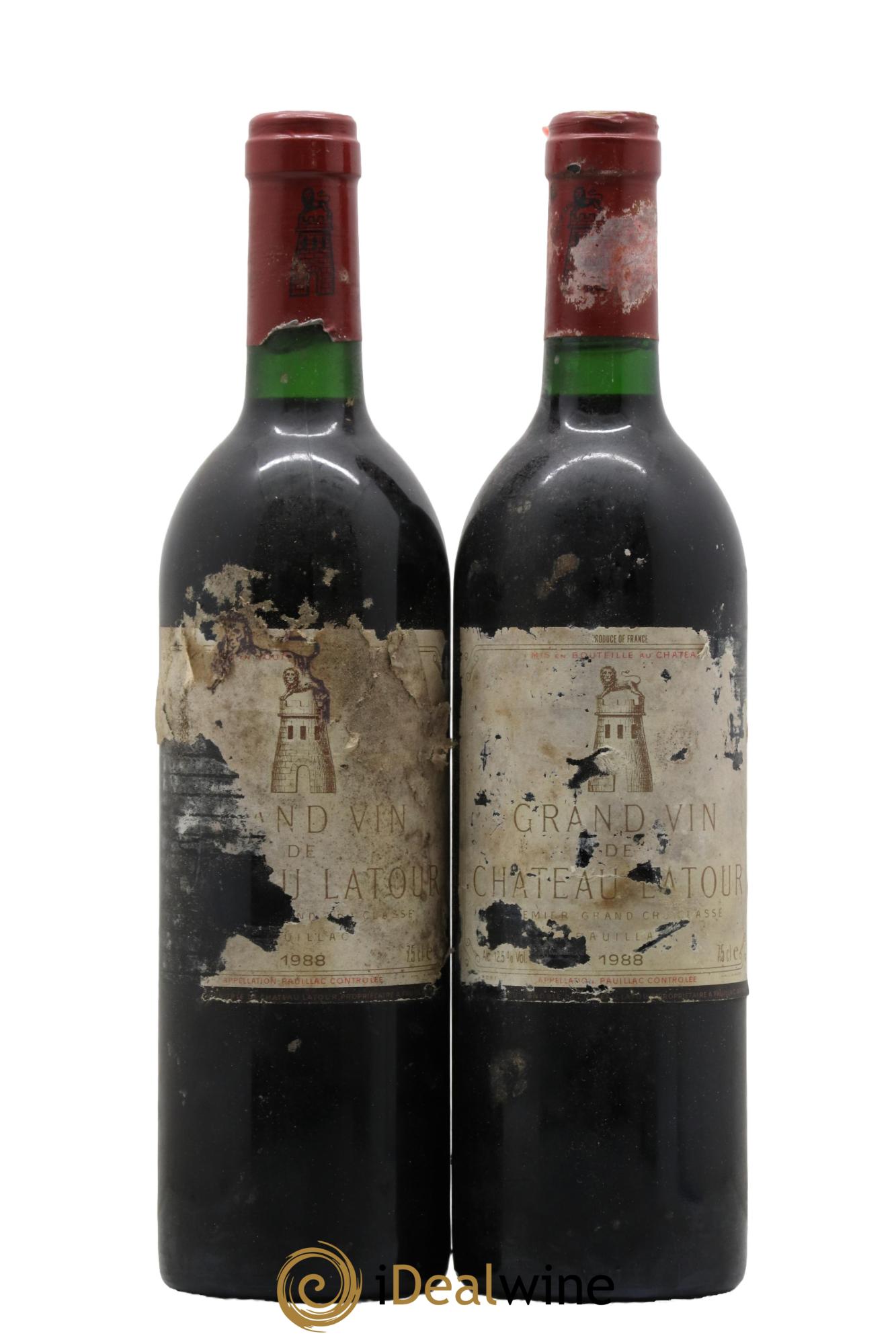 Château Latour 1er Grand Cru Classé 1988 - Lotto di 2 bottiglie - 0