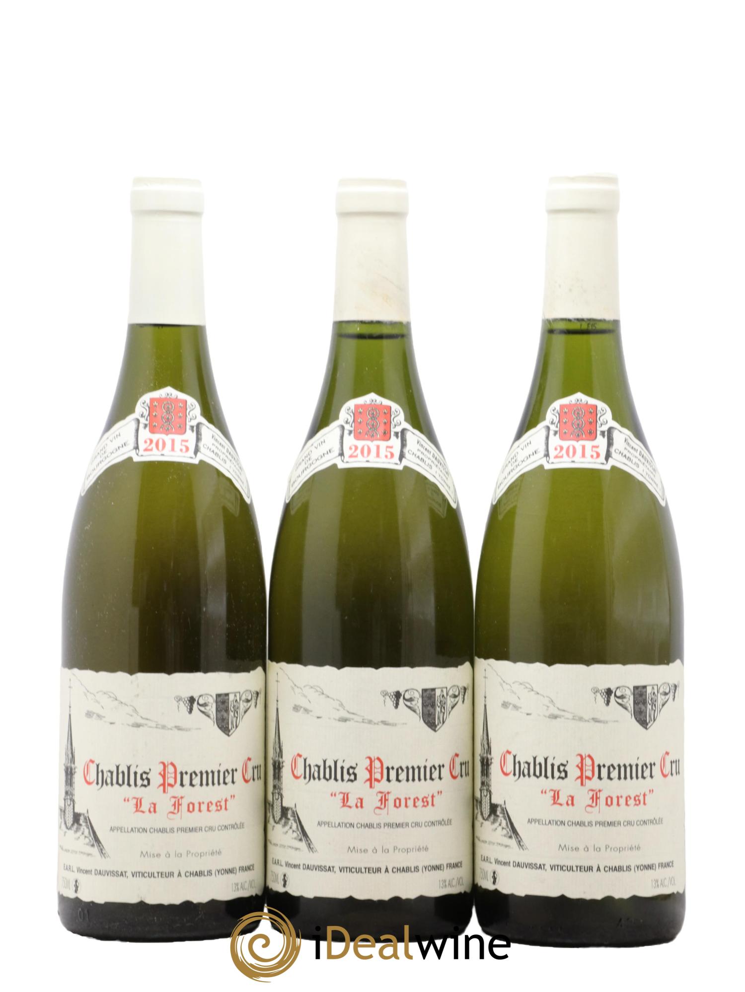 Chablis 1er Cru La Forest Vincent Dauvissat (Domaine) 2015 - Posten von 3 Flaschen - 0