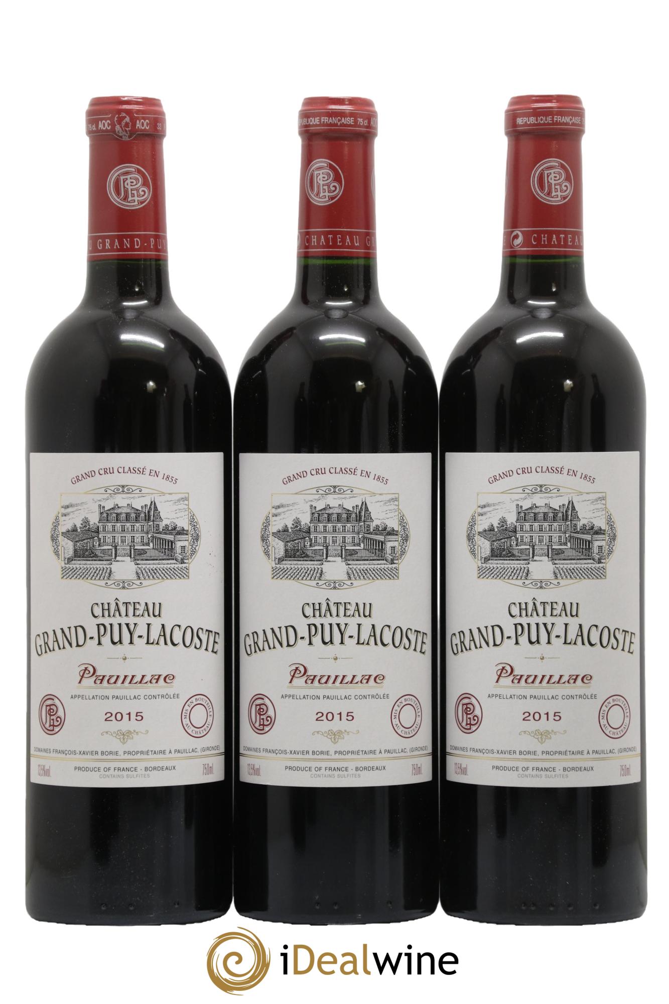 Château Grand Puy Lacoste 5ème Grand Cru Classé 2015 - Posten von 6 Flaschen - 1