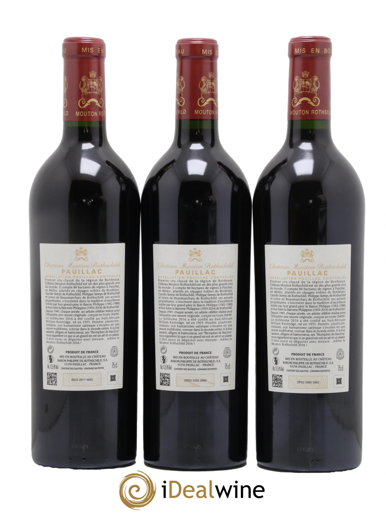 Château Mouton Rothschild 1er Grand Cru Classé 2016 - Posten von 6 Flaschen - 4