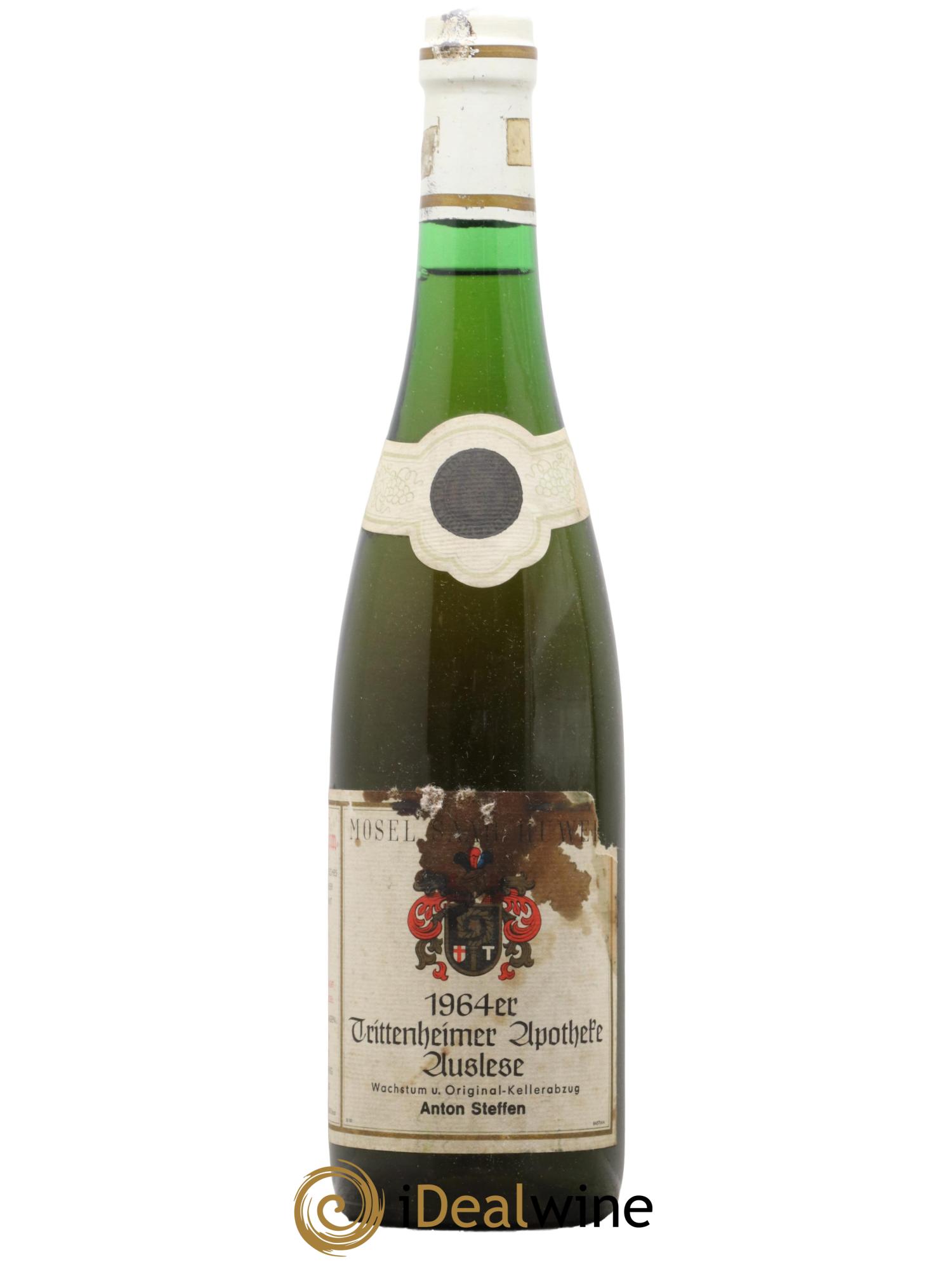 Allemagne Mosel-Saar Riesling Trittenheimer Auslese Anton Steffen 1964 - Posten von 1 Flasche - 0