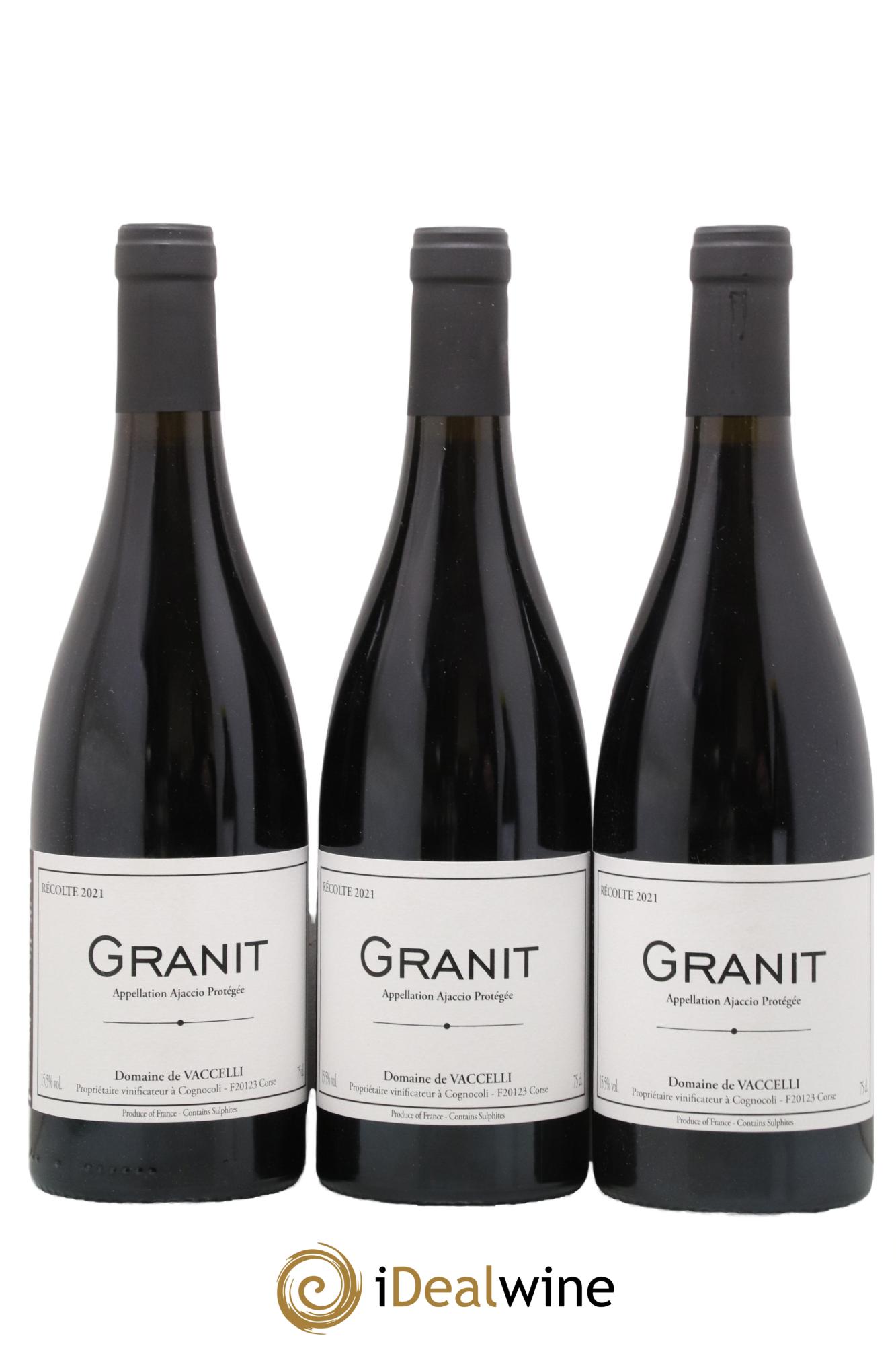 Ajaccio Granit Vaccelli 2021 - Lot de 3 bouteilles - 0