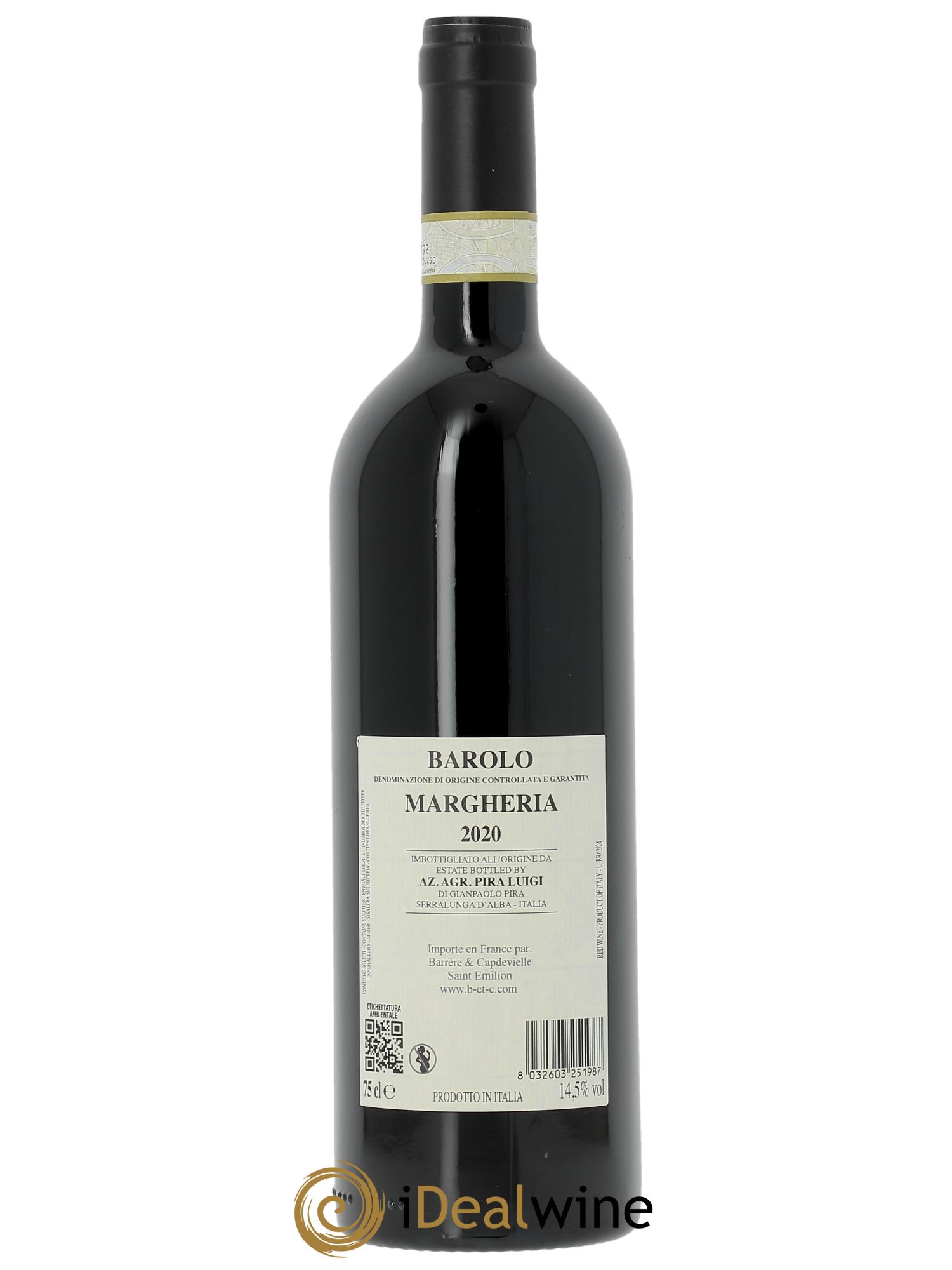 Barolo DOCG Luigi Pira Margheria  2020 - Lot de 1 bouteille - 1