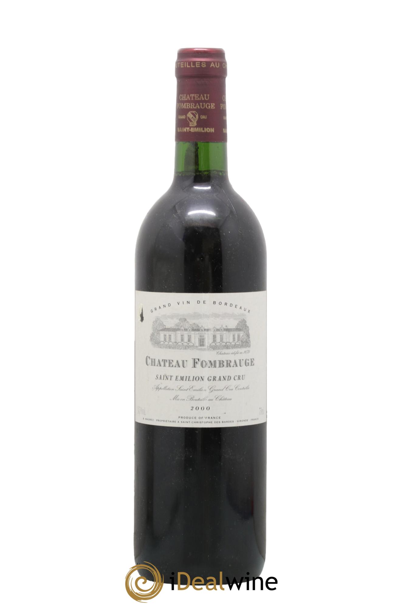 Château Fombrauge Grand Cru Classé 2000 - Lot de 1 bouteille - 0